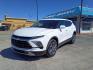 2025 White /Black Chevrolet Blazer 2LT (3GNKBCR42SS) with an 2.0L L4 DOHC 16 TURBO engine, 9A transmission, located at 1842 Wirt Road, Houston, TX, 77055, (713) 973-3903, 29.805330, -95.484787 - Photo#0