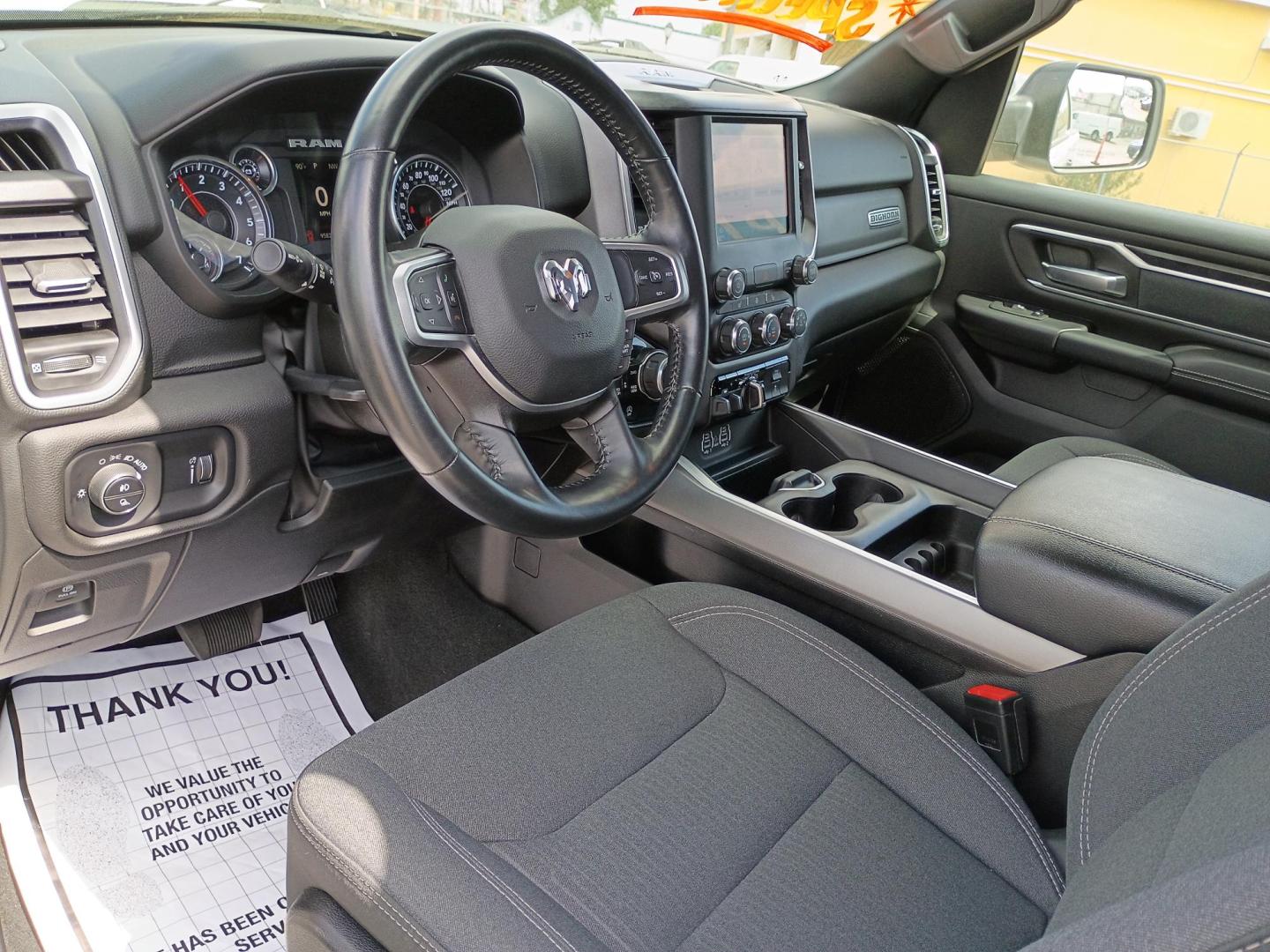 2023 White /Black RAM 1500 Big Horn Crew Cab SWB 4WD (1C6RRFFG5PN) with an 3.6L V6 DOHC 24V engine, 8A transmission, located at 1842 Wirt Road, Houston, TX, 77055, (713) 973-3903, 29.805330, -95.484787 - Photo#8