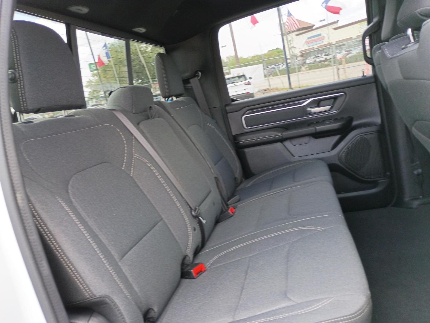 2023 White /Black RAM 1500 Big Horn Crew Cab SWB 4WD (1C6RRFFG5PN) with an 3.6L V6 DOHC 24V engine, 8A transmission, located at 1842 Wirt Road, Houston, TX, 77055, (713) 973-3903, 29.805330, -95.484787 - Photo#14