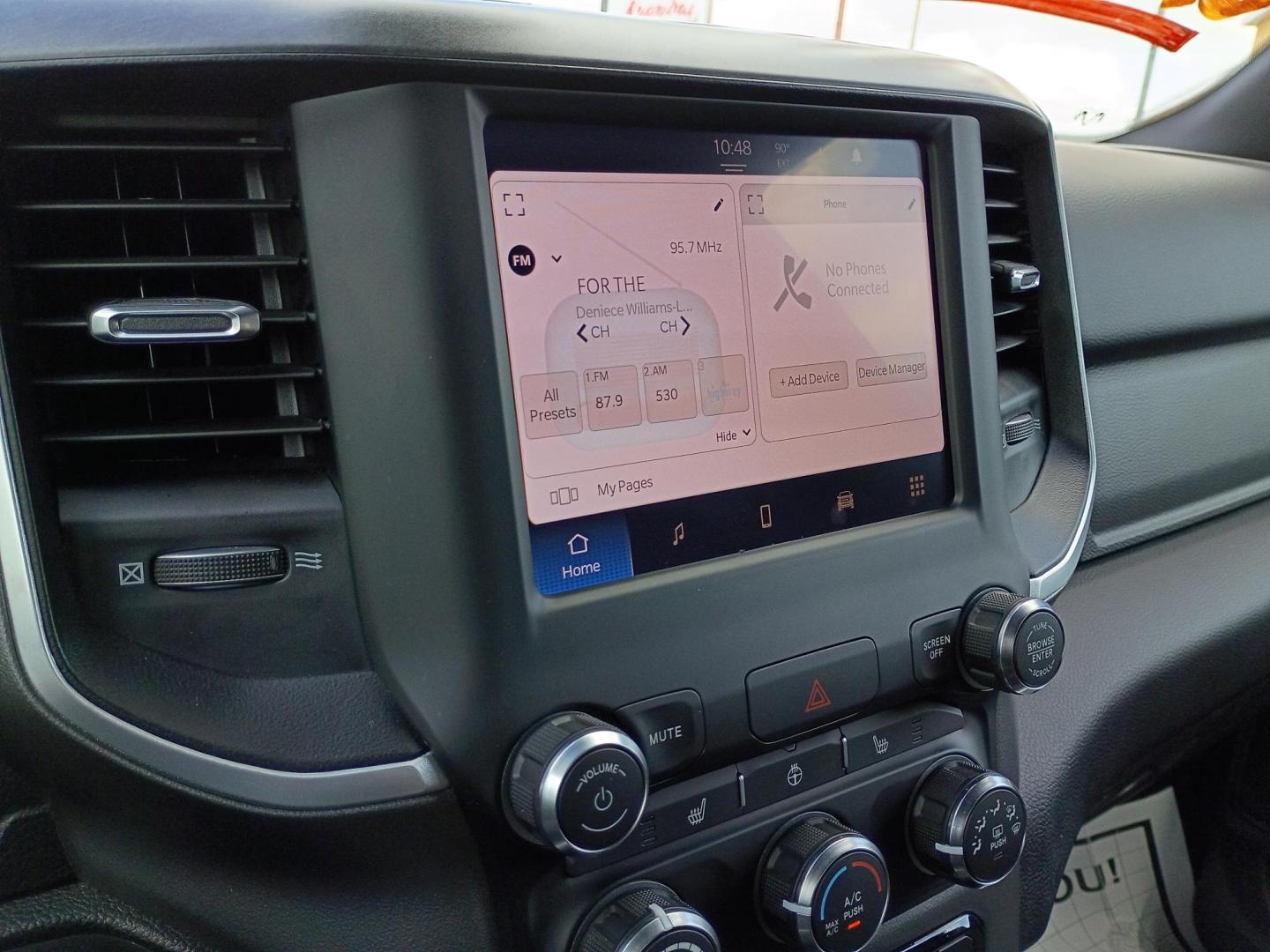 2023 White /Black RAM 1500 Big Horn Crew Cab SWB 4WD (1C6RRFFG5PN) with an 3.6L V6 DOHC 24V engine, 8A transmission, located at 1842 Wirt Road, Houston, TX, 77055, (713) 973-3903, 29.805330, -95.484787 - Photo#22