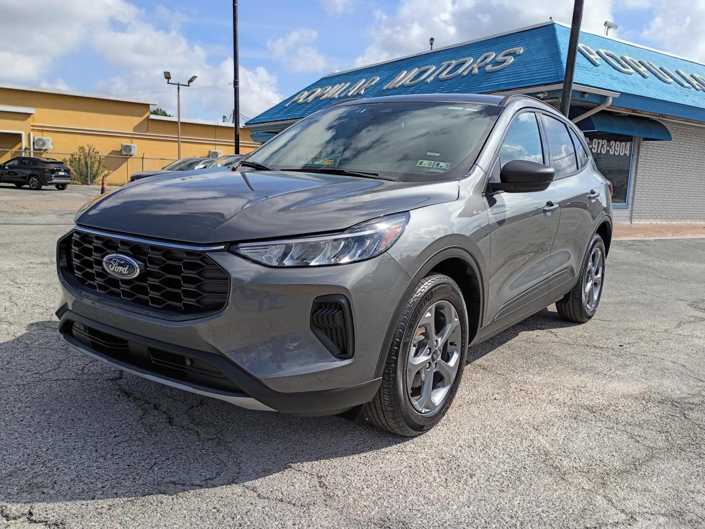 2025 Gray /Black Ford Escape ST-Line AWD (1FMCU9MN8SU) with an 1.5L L3 engine, 8A transmission, located at 1842 Wirt Road, Houston, TX, 77055, (713) 973-3903, 29.805330, -95.484787 - Photo#0