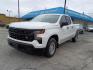 2023 White /Black Chevrolet Silverado 1500 Work Truck Double Cab 2WD (1GCRAAED7PZ) with an 5.3L V8 OHV 16V engine, 6A transmission, located at 1842 Wirt Road, Houston, TX, 77055, (713) 973-3903, 29.805330, -95.484787 - Photo#0