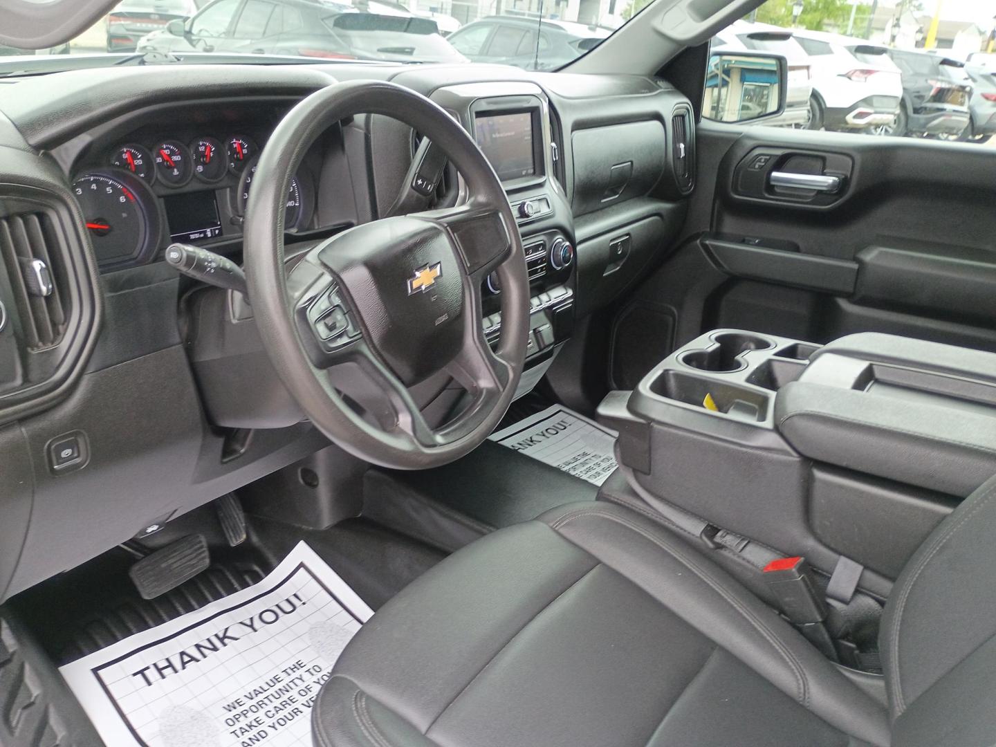 2023 White /Black Chevrolet Silverado 1500 Work Truck Double Cab 2WD (1GCRAAED7PZ) with an 5.3L V8 OHV 16V engine, 6A transmission, located at 1842 Wirt Road, Houston, TX, 77055, (713) 973-3903, 29.805330, -95.484787 - Photo#8