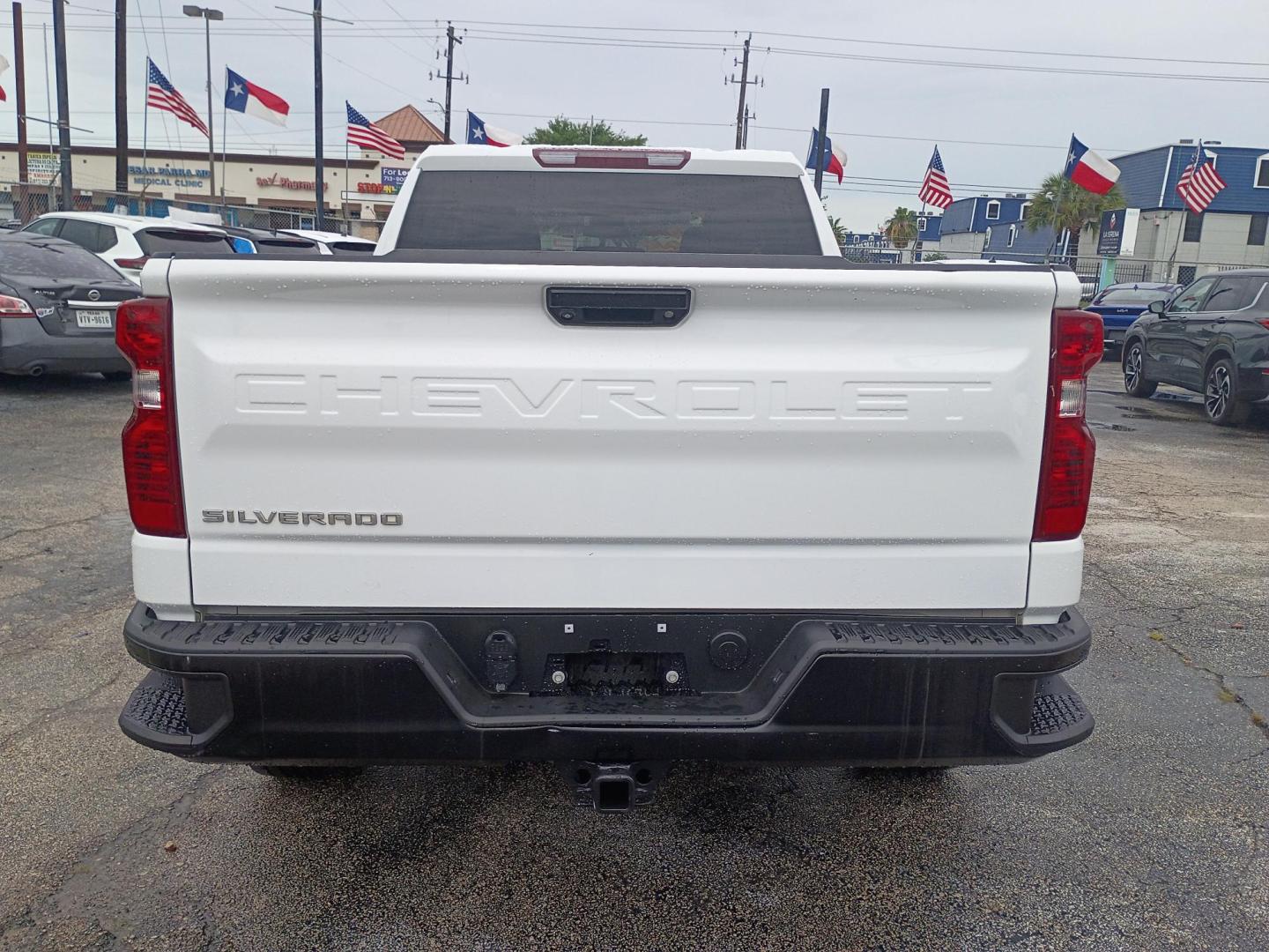 2023 White Chevrolet Silverado 1500 Work Truck Double Cab 2WD (1GCRAAED9PZ) with an 5.3L V8 OHV 16V engine, 6A transmission, located at 1842 Wirt Road, Houston, TX, 77055, (713) 973-3903, 29.805330, -95.484787 - Photo#3