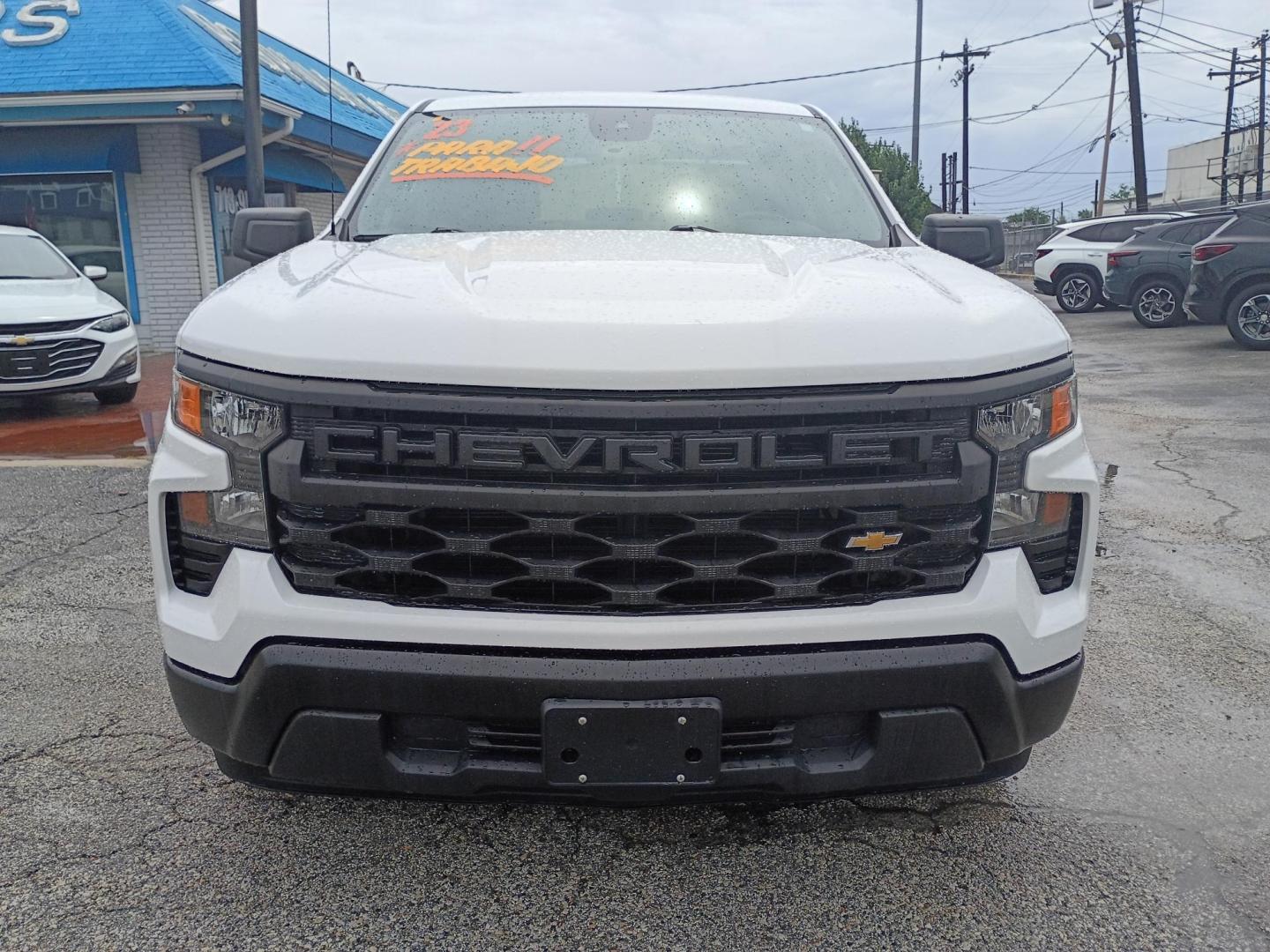 2023 White Chevrolet Silverado 1500 Work Truck Double Cab 2WD (1GCRAAED9PZ) with an 5.3L V8 OHV 16V engine, 6A transmission, located at 1842 Wirt Road, Houston, TX, 77055, (713) 973-3903, 29.805330, -95.484787 - Photo#7