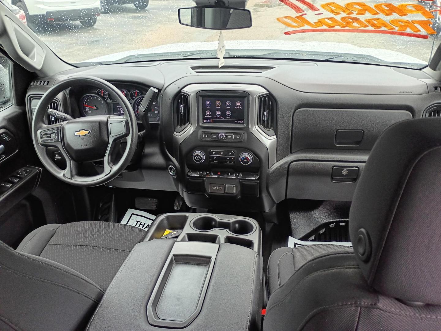 2023 White Chevrolet Silverado 1500 Work Truck Double Cab 2WD (1GCRAAED9PZ) with an 5.3L V8 OHV 16V engine, 6A transmission, located at 1842 Wirt Road, Houston, TX, 77055, (713) 973-3903, 29.805330, -95.484787 - Photo#17