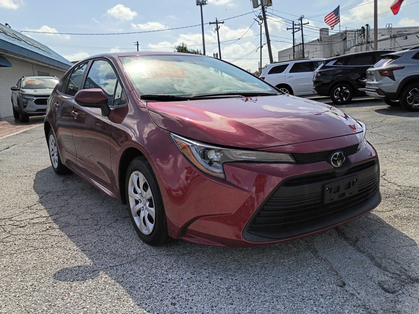 2026 MAROON /Black Toyota Corolla LE (5YFB4MDE7TP) with an 2.0L L4 DOHC 16V engine, CVT transmission, located at 1842 Wirt Road, Houston, TX, 77055, (713) 973-3903, 29.805330, -95.484787- Photo#6