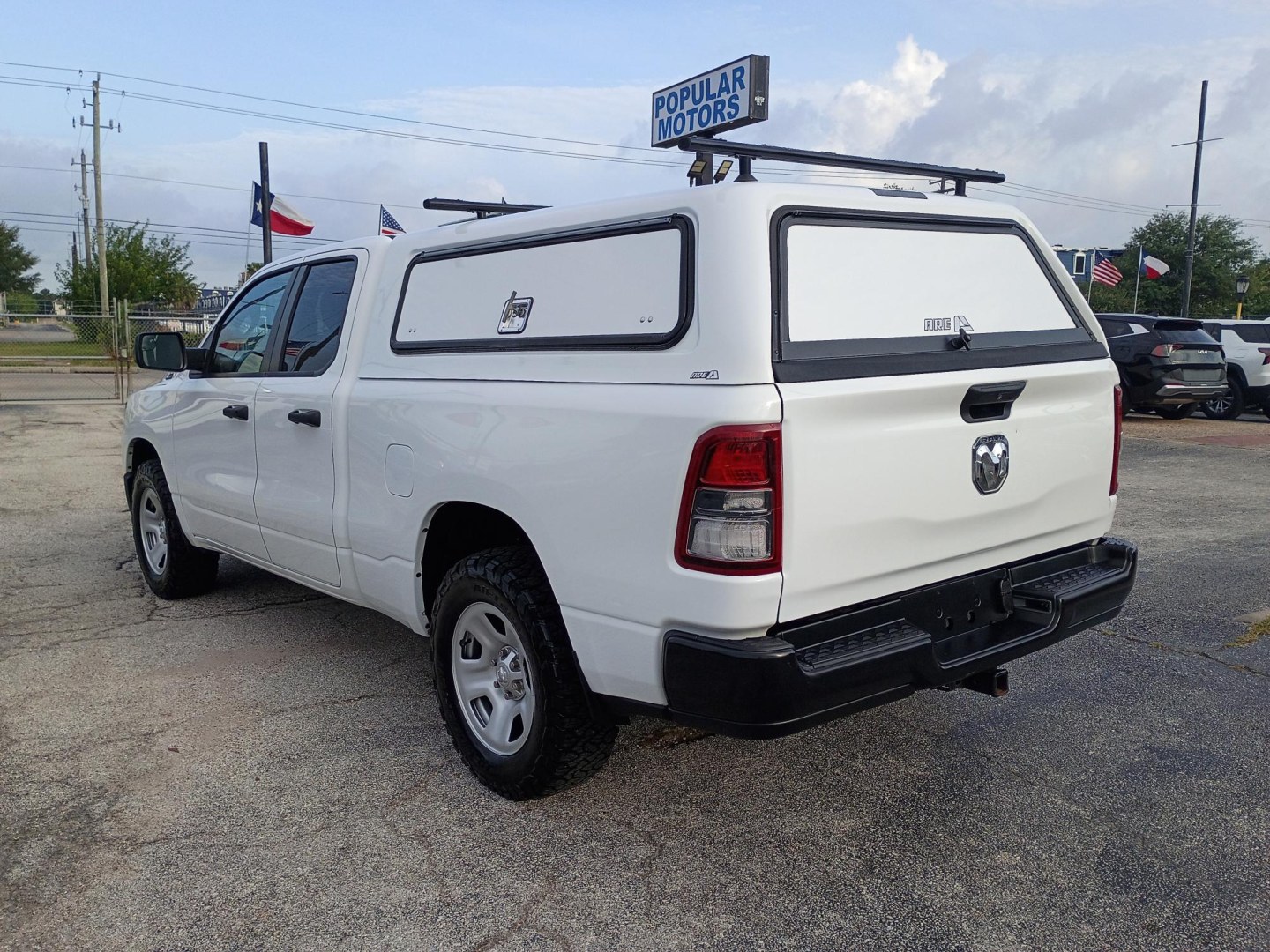 2023 White RAM 1500 Tradesman Quad Cab 2WD (1C6SRECG4PN) with an 3.6L V6 DOHC 24V engine, 8A transmission, located at 1842 Wirt Road, Houston, TX, 77055, (713) 973-3903, 29.805330, -95.484787- Photo#2
