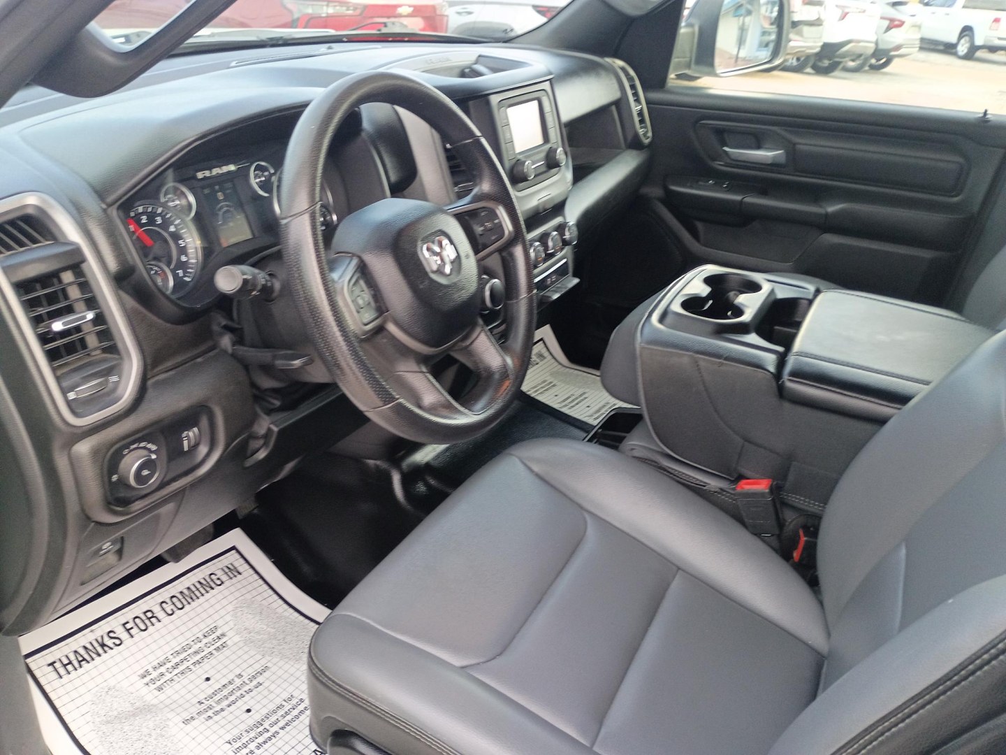 2023 White RAM 1500 Tradesman Quad Cab 2WD (1C6SRECG4PN) with an 3.6L V6 DOHC 24V engine, 8A transmission, located at 1842 Wirt Road, Houston, TX, 77055, (713) 973-3903, 29.805330, -95.484787- Photo#9