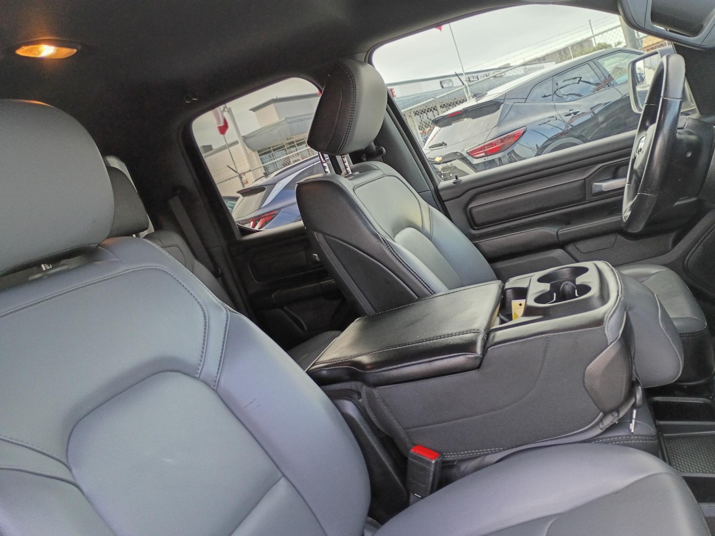 2023 White RAM 1500 Tradesman Quad Cab 2WD (1C6SRECG4PN) with an 3.6L V6 DOHC 24V engine, 8A transmission, located at 1842 Wirt Road, Houston, TX, 77055, (713) 973-3903, 29.805330, -95.484787- Photo#13
