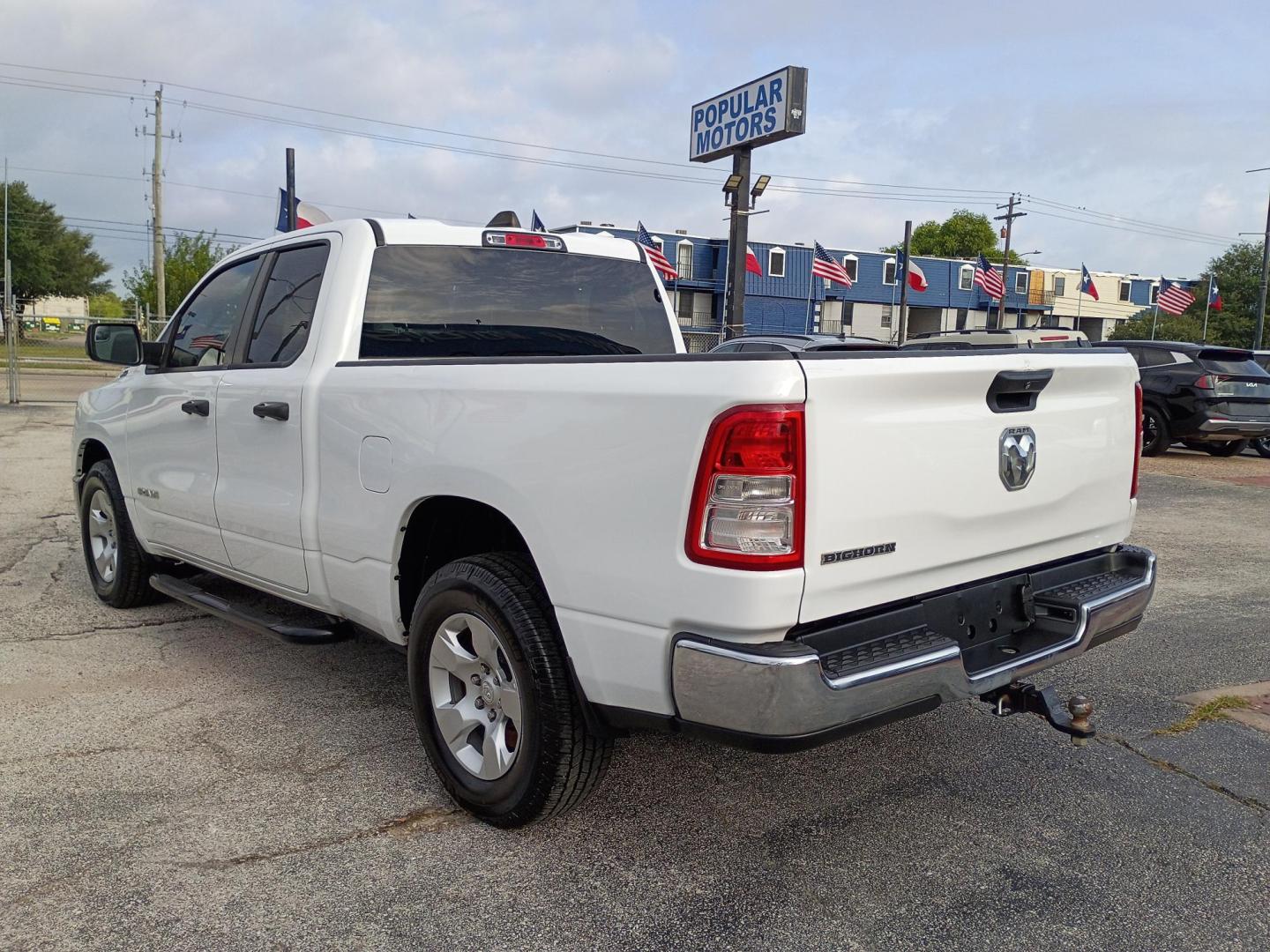2023 White RAM 1500 Big Horn Quad Cab 2WD (1C6RREBG7PN) with an 3.6L V6 DOHC 24V engine, 8A transmission, located at 1842 Wirt Road, Houston, TX, 77055, (713) 973-3903, 29.805330, -95.484787- Photo#2