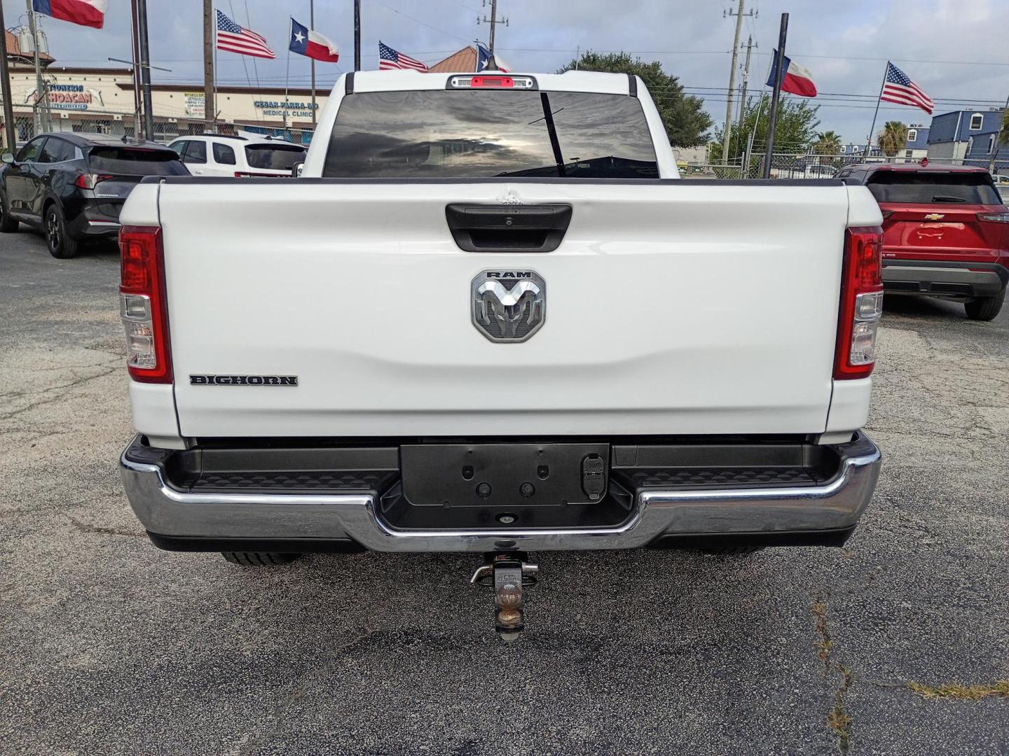 2023 White RAM 1500 Big Horn Quad Cab 2WD (1C6RREBG7PN) with an 3.6L V6 DOHC 24V engine, 8A transmission, located at 1842 Wirt Road, Houston, TX, 77055, (713) 973-3903, 29.805330, -95.484787- Photo#3