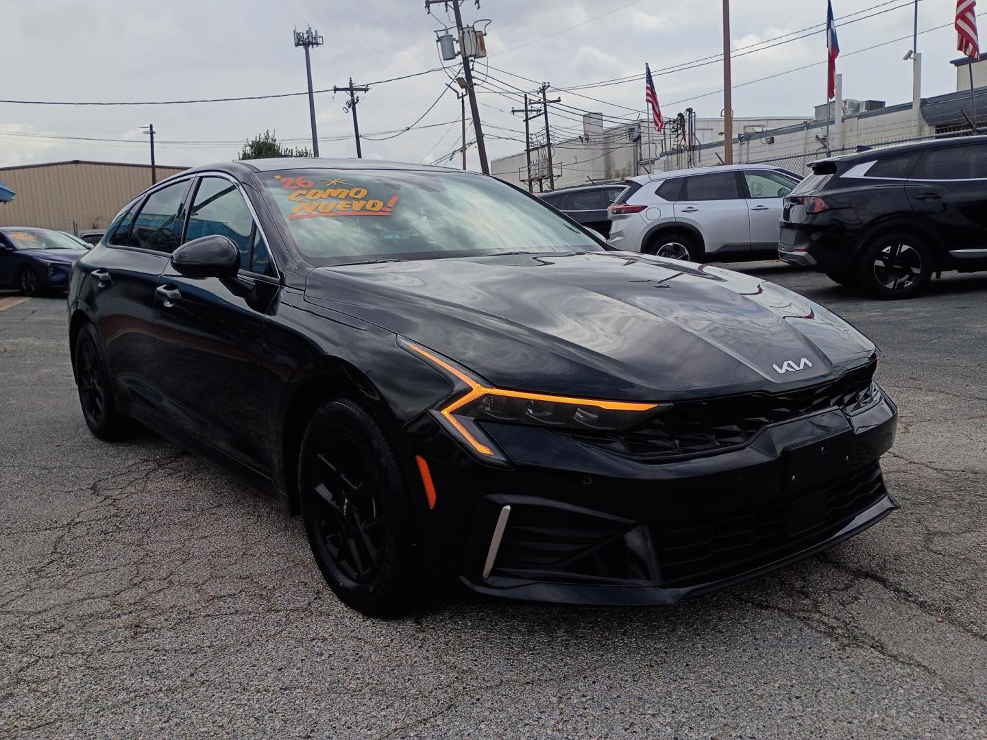 2026 Black /Black KIA K5 LXS (KNAG24J79T5) with an 2.5L L4 DOHC 16V engine, 8A transmission, located at 1842 Wirt Road, Houston, TX, 77055, (713) 973-3903, 29.805330, -95.484787- Photo#6