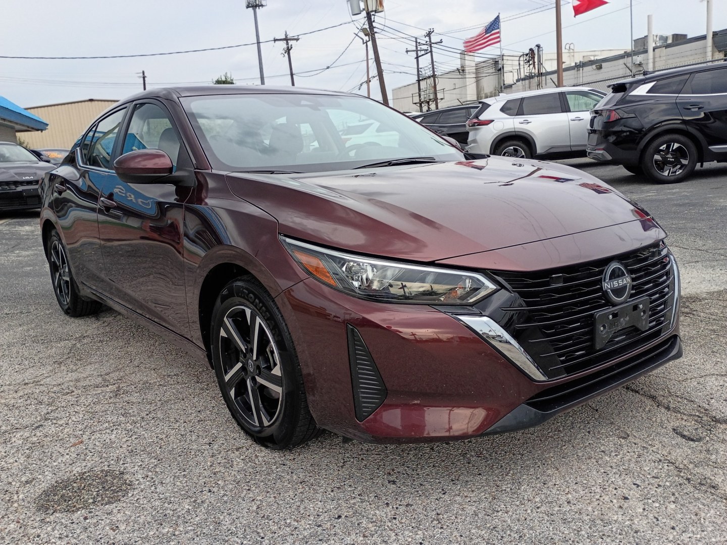 2025 MAROON /Black Nissan Sentra SV (3N1AB8CV4SY) with an 1.8L L4 SFI DOHC 16V engine, CVT transmission, located at 1842 Wirt Road, Houston, TX, 77055, (713) 973-3903, 29.805330, -95.484787- Photo#6