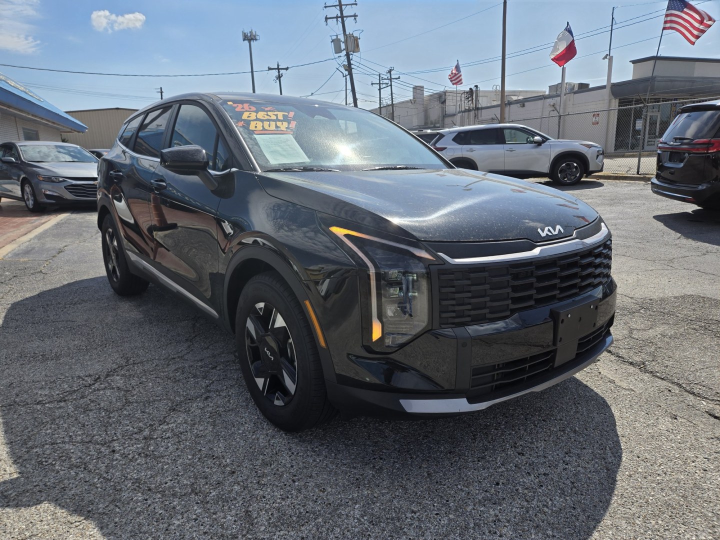 2026 Black /Black Kia Sportage LX (5XYK23DF3TG) with an 2.5L L4 DOHC 16V engine, 8A transmission, located at 1842 Wirt Road, Houston, TX, 77055, (713) 973-3903, 29.805330, -95.484787- Photo#6
