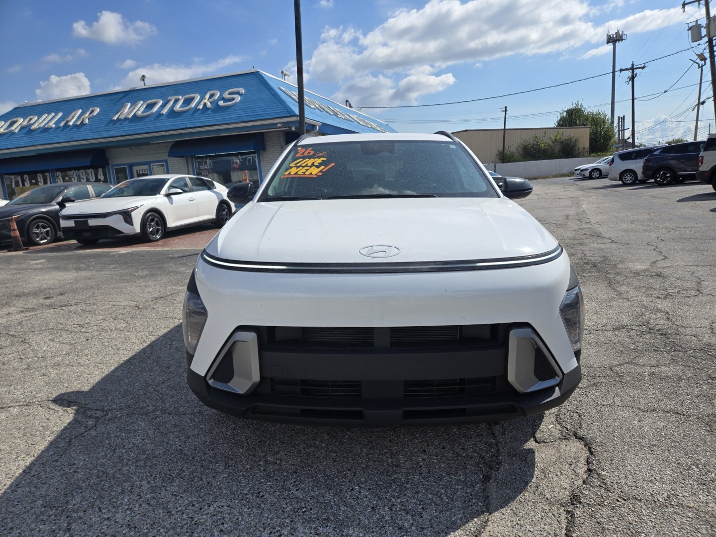2026 White /Black Hyundai Kona SEL Sport (KM8HF3ABXTU) , located at 1842 Wirt Road, Houston, TX, 77055, (713) 973-3903, 29.805330, -95.484787- Photo#6