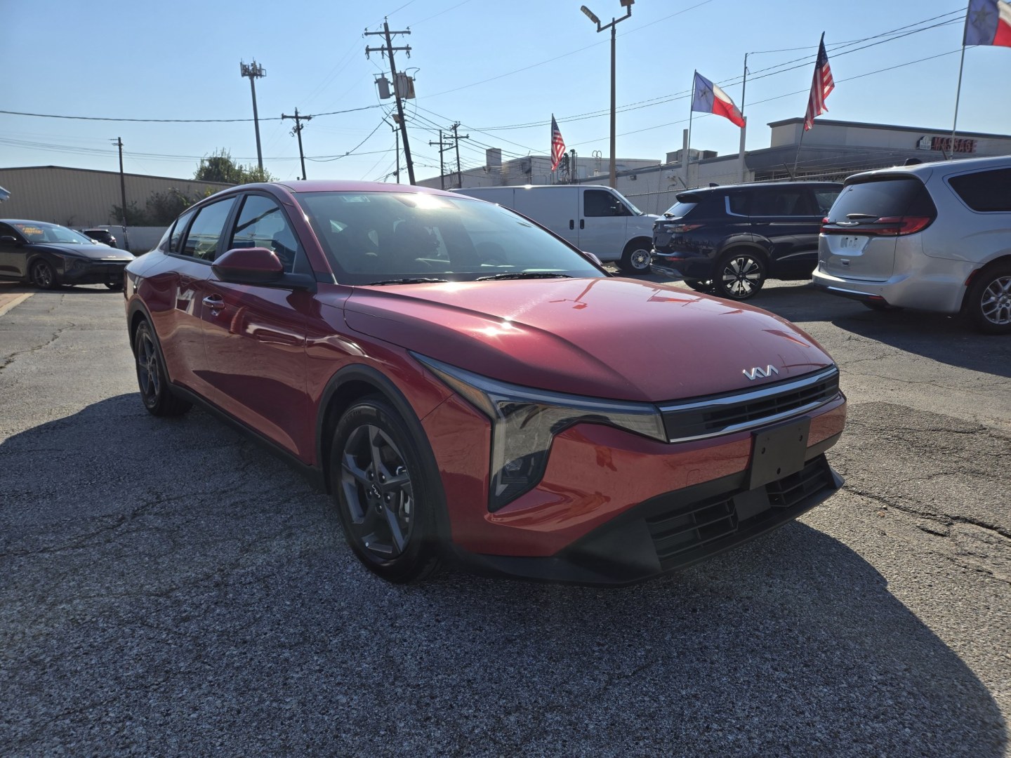 2026 Red /Gray Kia K4 LX, LXS (3KPFT4DE7TE) , located at 1842 Wirt Road, Houston, TX, 77055, (713) 973-3903, 29.805330, -95.484787- Photo#6