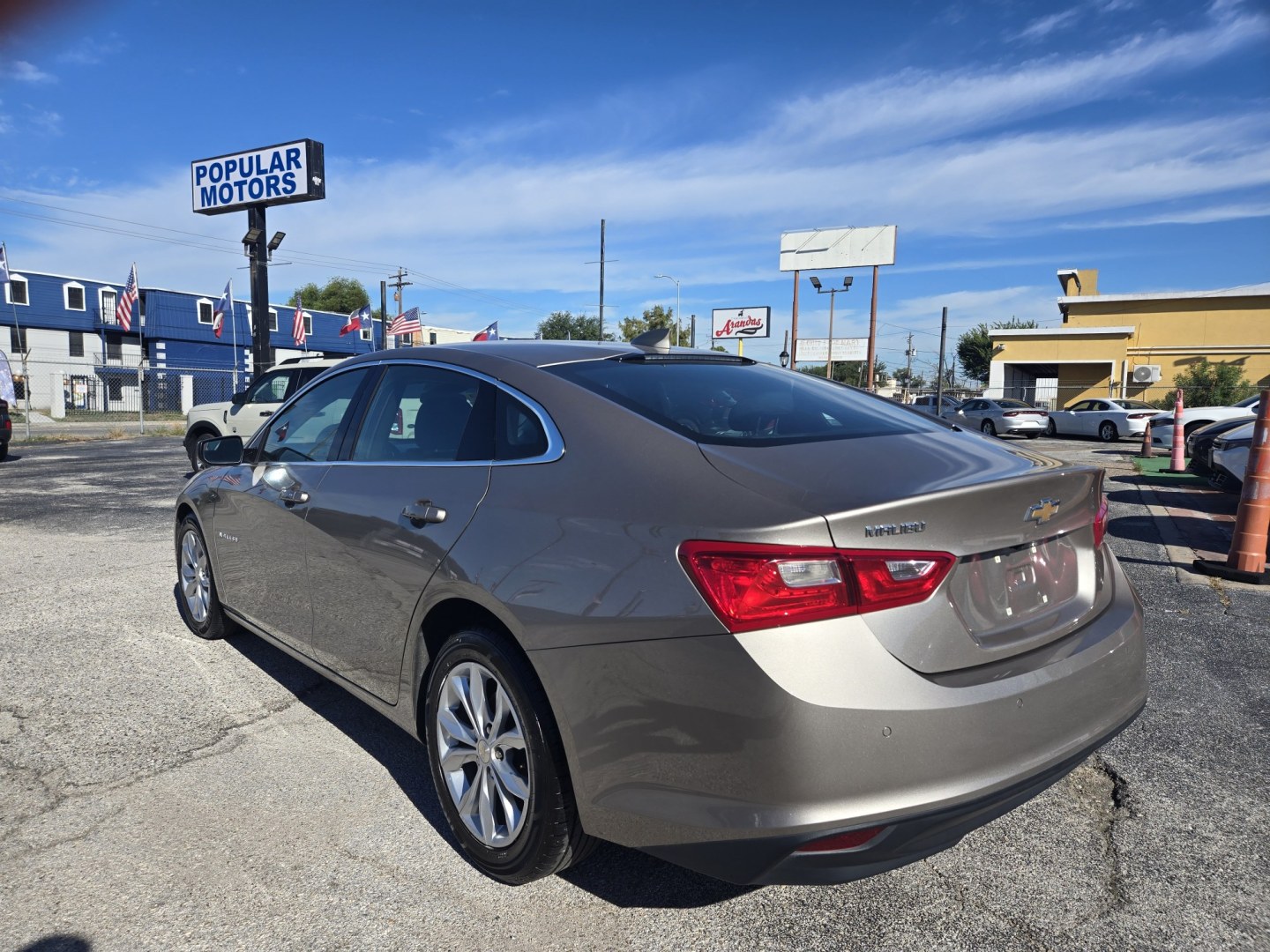 2025 Tan /Black Chevrolet Malibu 1LT (1G1ZD5ST9SF) with an 1.5L L4 DOHC 16V engine, 6A transmission, located at 1842 Wirt Road, Houston, TX, 77055, (713) 973-3903, 29.805330, -95.484787- Photo#2
