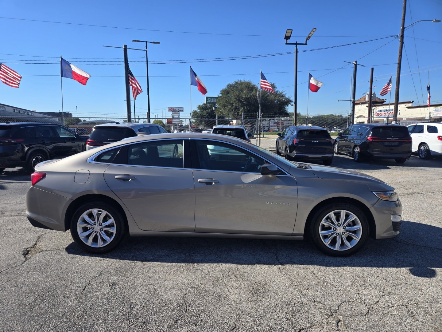 2025 Tan /Black Chevrolet Malibu 1LT (1G1ZD5ST9SF) with an 1.5L L4 DOHC 16V engine, 6A transmission, located at 1842 Wirt Road, Houston, TX, 77055, (713) 973-3903, 29.805330, -95.484787- Photo#5
