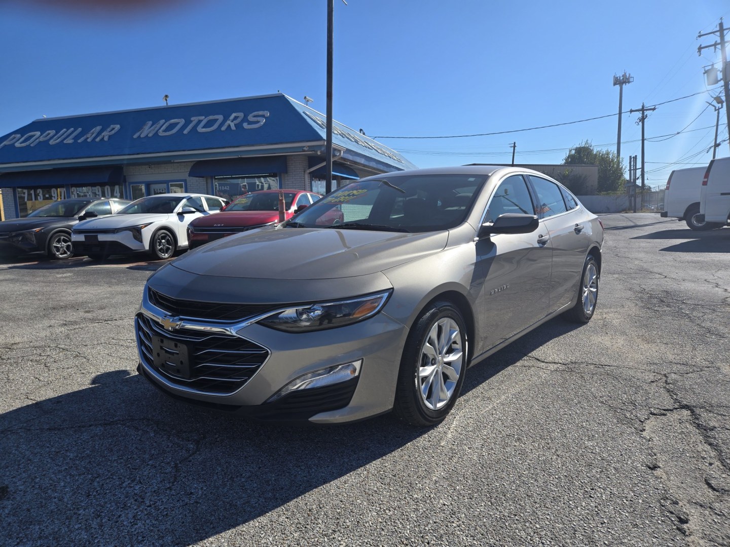 2025 Tan /Black Chevrolet Malibu 1LT (1G1ZD5ST9SF) with an 1.5L L4 DOHC 16V engine, 6A transmission, located at 1842 Wirt Road, Houston, TX, 77055, (713) 973-3903, 29.805330, -95.484787- Photo#0