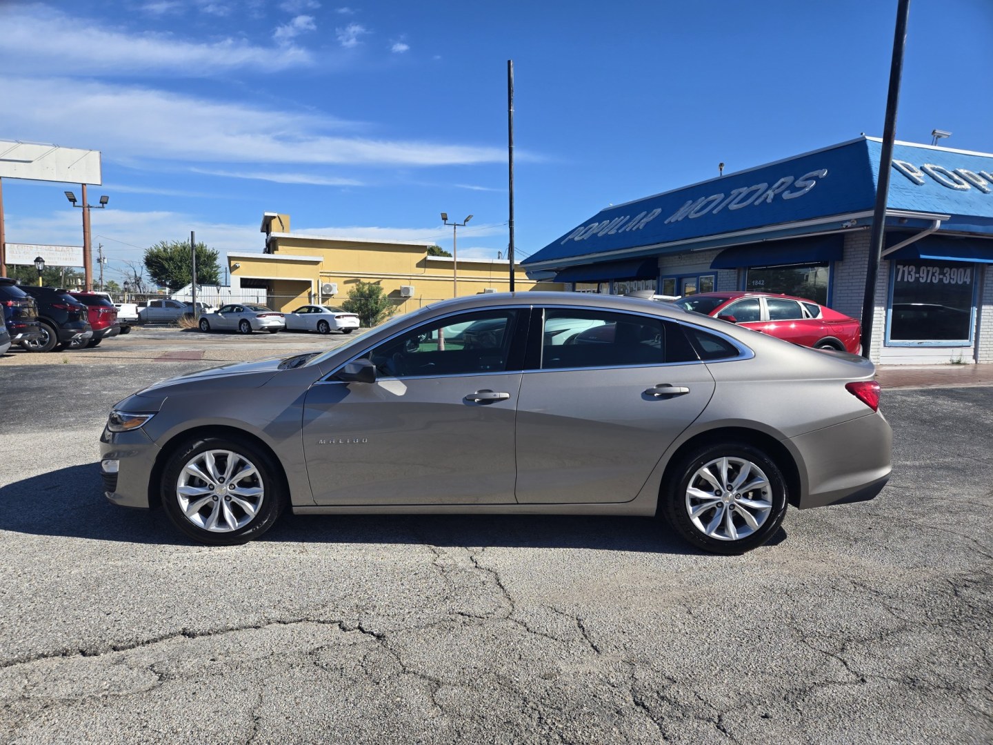 2025 Tan /Black Chevrolet Malibu 1LT (1G1ZD5ST9SF) with an 1.5L L4 DOHC 16V engine, 6A transmission, located at 1842 Wirt Road, Houston, TX, 77055, (713) 973-3903, 29.805330, -95.484787- Photo#1