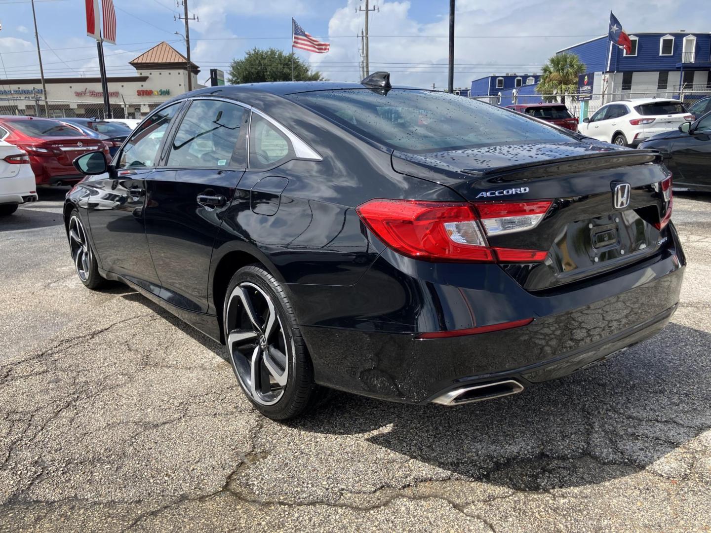 2021 Black /Black Honda Accord Sport CVT (1HGCV1F39MA) with an 1.5L L4 DOHC 16V TURBO engine, CVT transmission, located at 1842 Wirt Road, Houston, TX, 77055, (713) 973-3903, 29.805330, -95.484787 - Photo#2