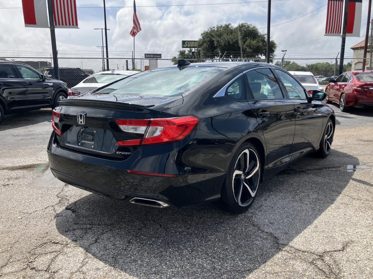 2021 Black /Black Honda Accord Sport CVT (1HGCV1F39MA) with an 1.5L L4 DOHC 16V TURBO engine, CVT transmission, located at 1842 Wirt Road, Houston, TX, 77055, (713) 973-3903, 29.805330, -95.484787 - Photo#4