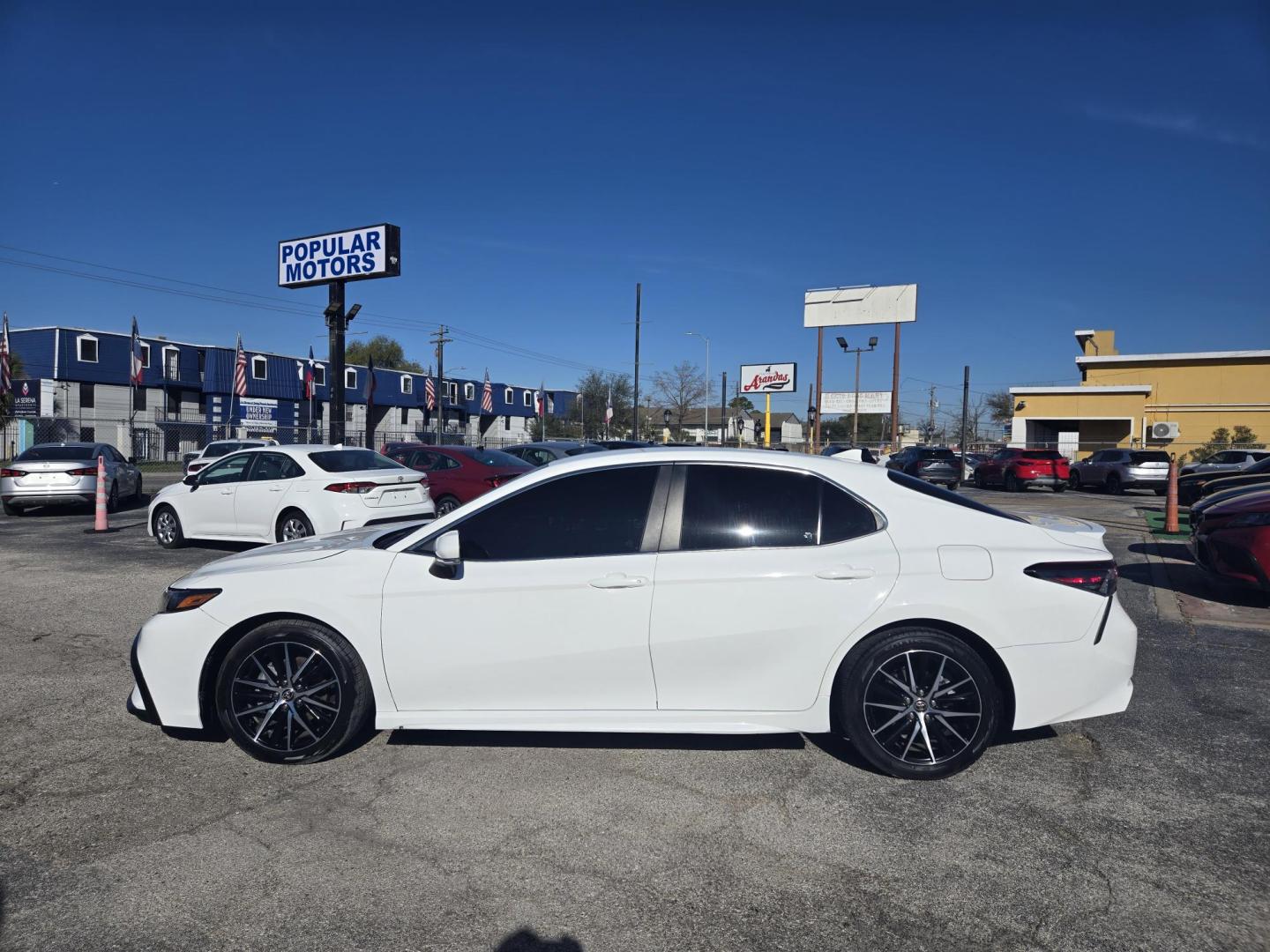 2023 White /Black Toyota Camry (4T1G11AK8PU) , located at 1842 Wirt Road, Houston, TX, 77055, (713) 973-3903, 29.805330, -95.484787 - Photo#1