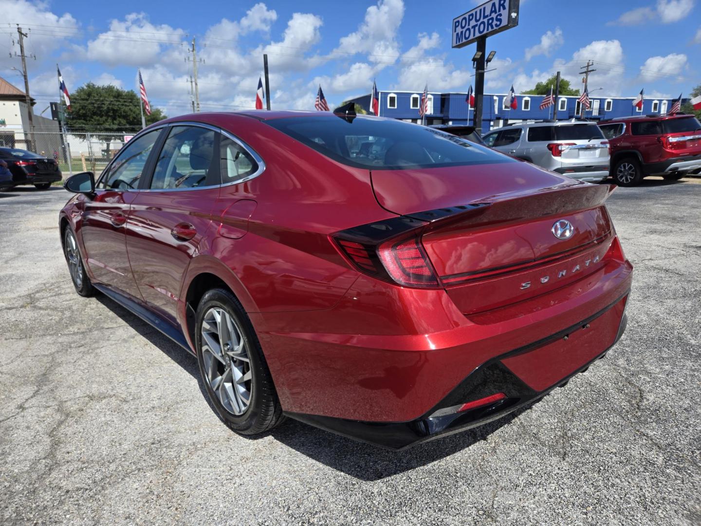 2023 Red Hyundai Sonata (KMHL64JA5PA) , located at 1842 Wirt Road, Houston, TX, 77055, (713) 973-3903, 29.805330, -95.484787 - Photo#2