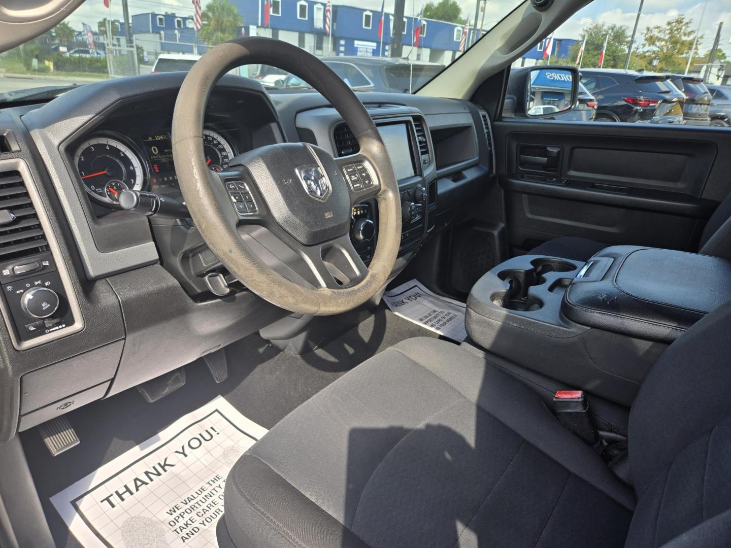 2019 Black /Black RAM 1500 Tradesman Quad Cab 4WD (1C6RR7FG5KS) with an 3.6L V6 DOHC 24V FFV engine, 8A transmission, located at 1842 Wirt Road, Houston, TX, 77055, (713) 973-3903, 29.805330, -95.484787 - Photo#8