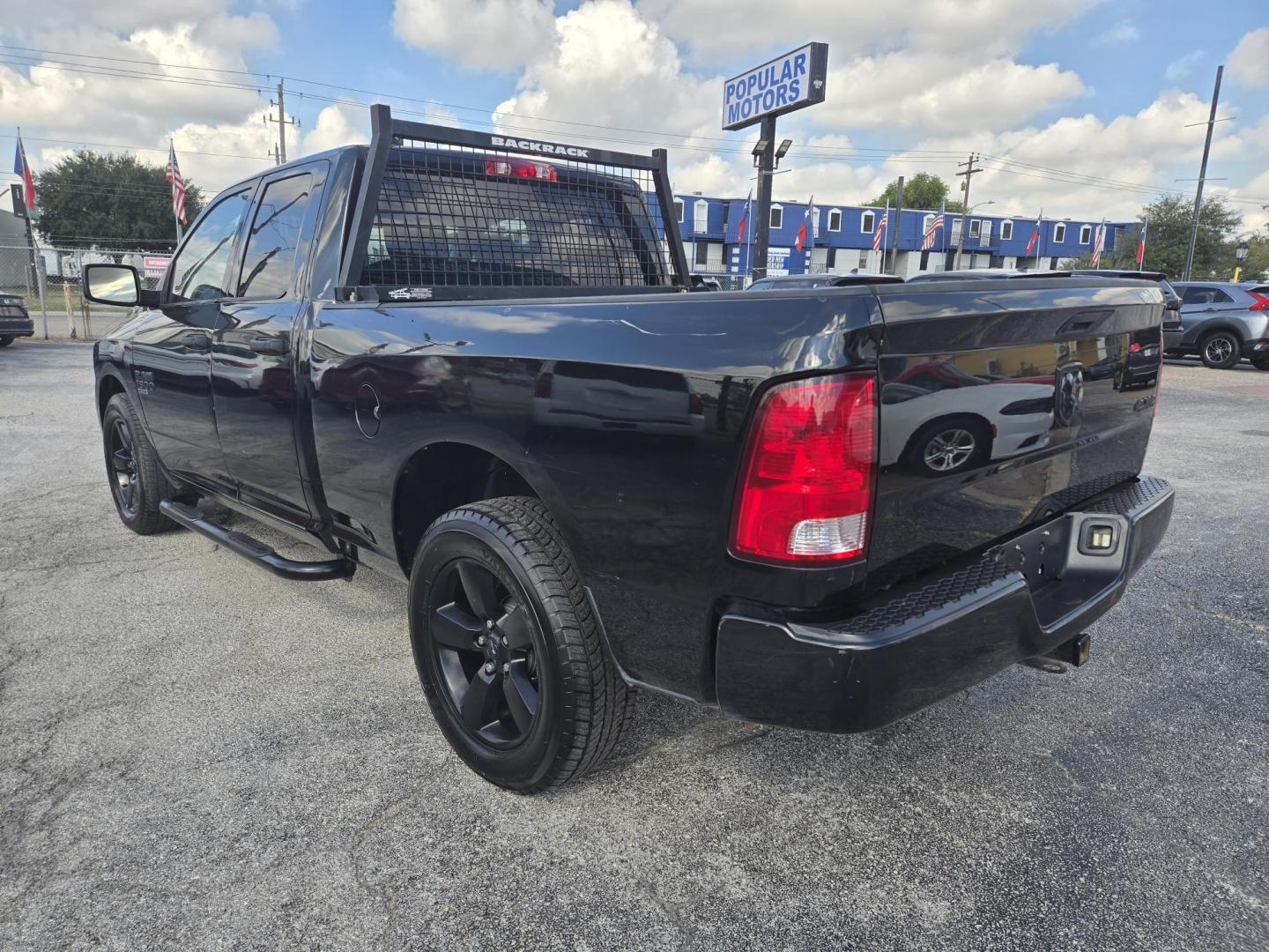 2019 Black /Black RAM 1500 Tradesman Quad Cab 4WD (1C6RR7FG5KS) with an 3.6L V6 DOHC 24V FFV engine, 8A transmission, located at 1842 Wirt Road, Houston, TX, 77055, (713) 973-3903, 29.805330, -95.484787 - Photo#2