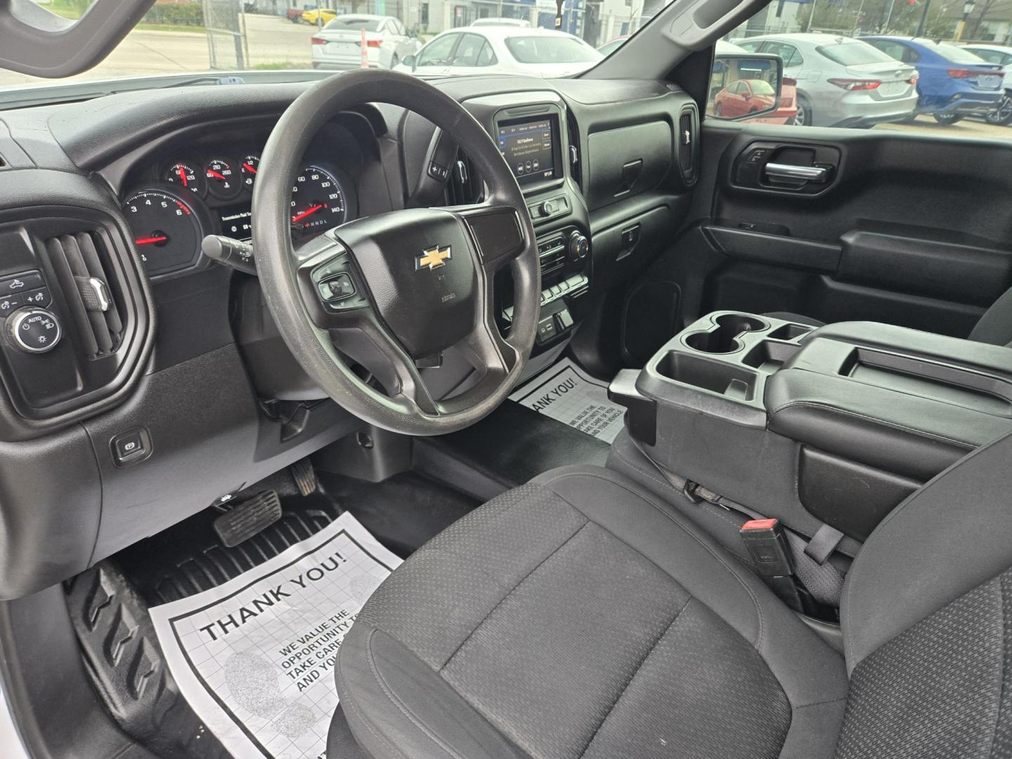 2021 White /Black Chevrolet Silverado 1500 (1GCRWAEH2MZ) , located at 1842 Wirt Road, Houston, TX, 77055, (713) 973-3903, 29.805330, -95.484787 - Photo#9