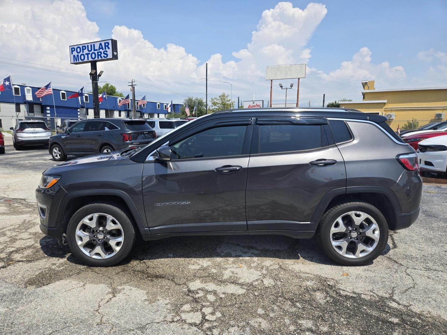2021 Gray /BLACK Jeep Compass (3C4NJDCB7MT) , located at 1842 Wirt Road, Houston, TX, 77055, (713) 973-3903, 29.805330, -95.484787 - Photo#1