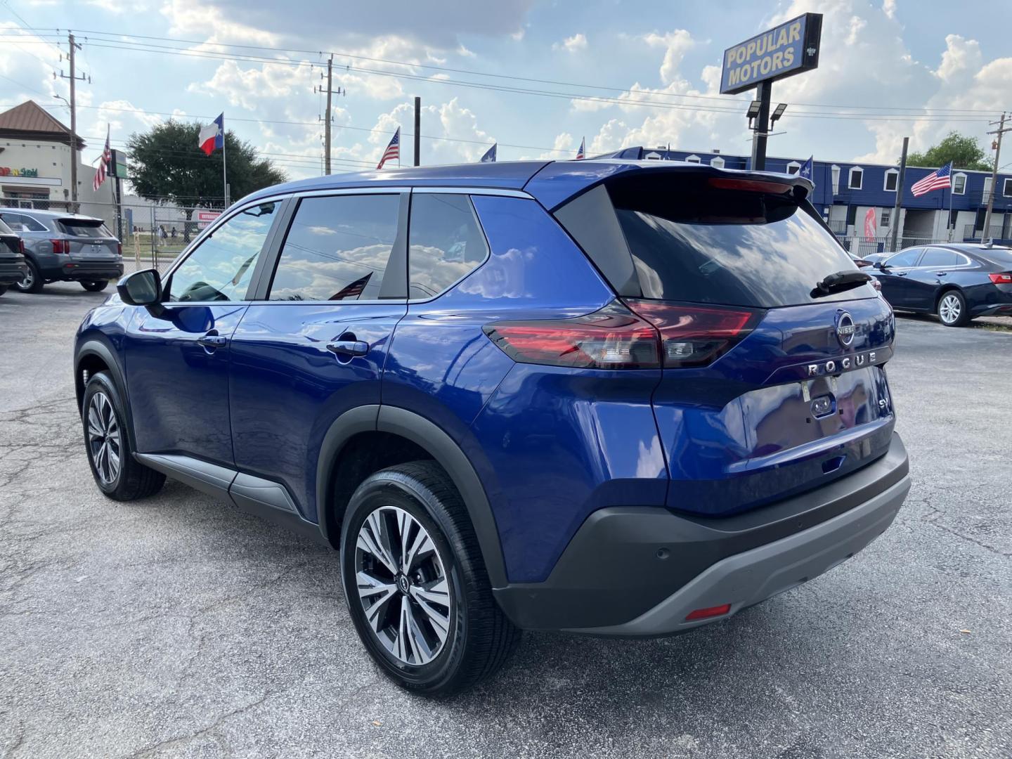 2023 BLUE /Black Nissan Rogue SV (5N1BT3BA0PC) with an 2.5L L4 DOHC 16V engine, CVT transmission, located at 1842 Wirt Road, Houston, TX, 77055, (713) 973-3903, 29.805330, -95.484787 - Photo#2