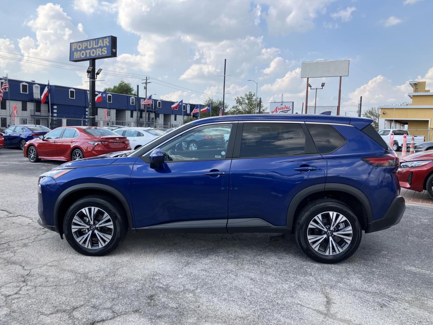 2023 BLUE /Black Nissan Rogue SV (5N1BT3BA0PC) with an 2.5L L4 DOHC 16V engine, CVT transmission, located at 1842 Wirt Road, Houston, TX, 77055, (713) 973-3903, 29.805330, -95.484787 - Photo#1