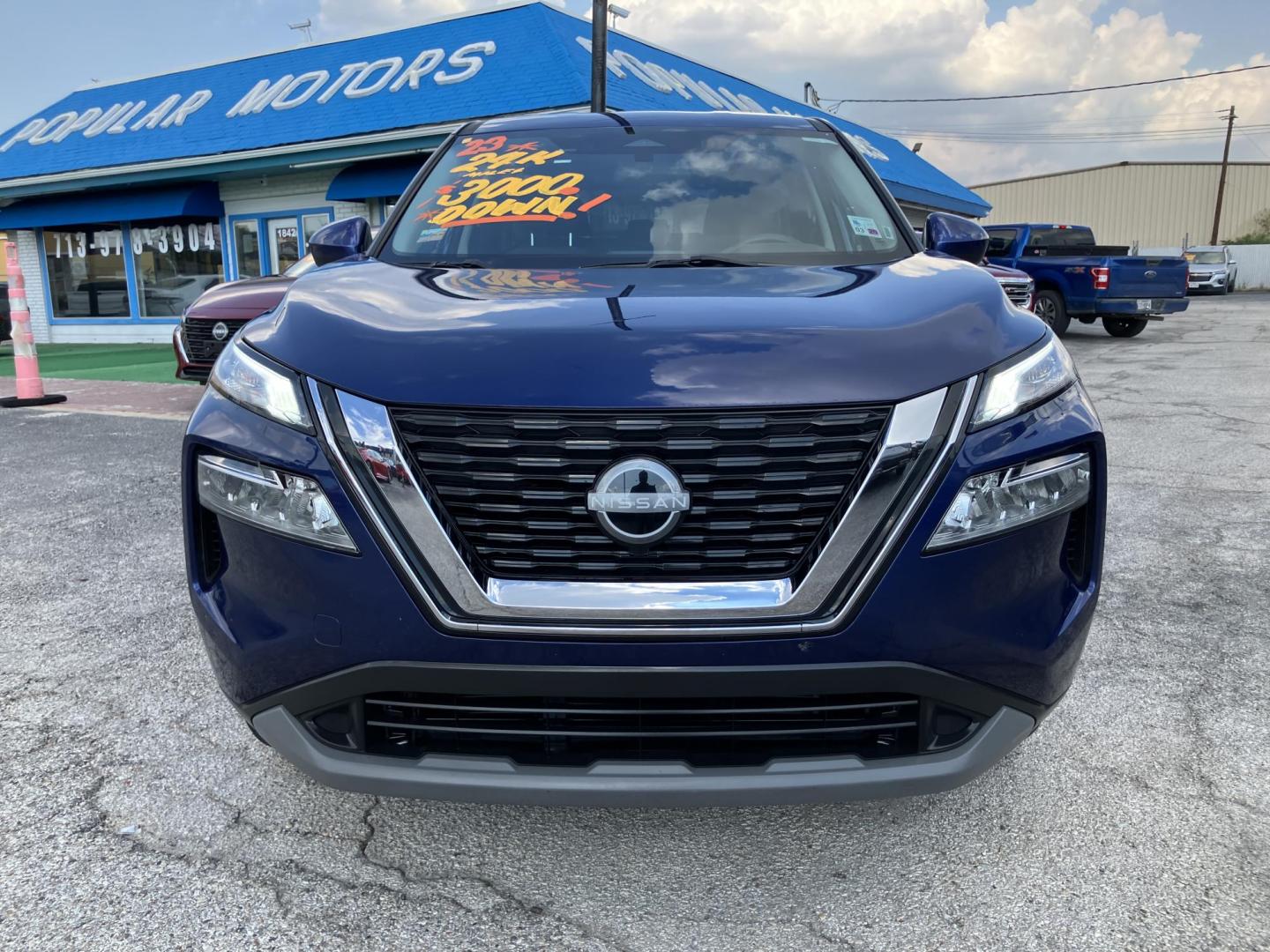 2023 BLUE /Black Nissan Rogue SV (5N1BT3BA0PC) with an 2.5L L4 DOHC 16V engine, CVT transmission, located at 1842 Wirt Road, Houston, TX, 77055, (713) 973-3903, 29.805330, -95.484787 - Photo#7
