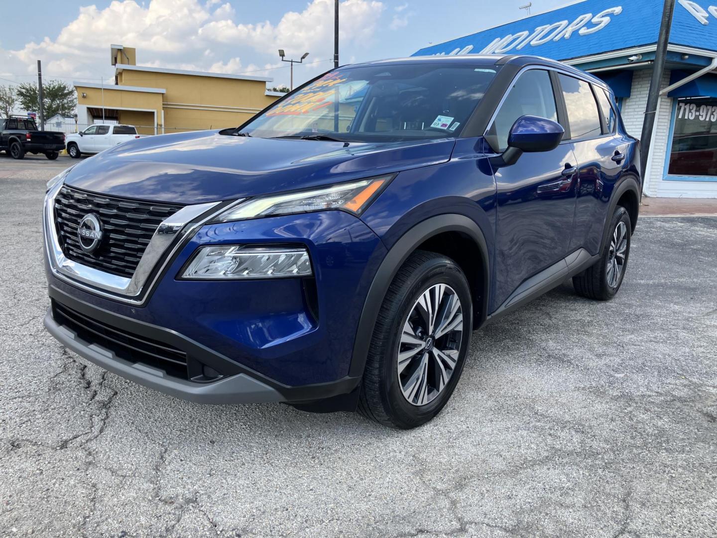 2023 BLUE /Black Nissan Rogue SV (5N1BT3BA0PC) with an 2.5L L4 DOHC 16V engine, CVT transmission, located at 1842 Wirt Road, Houston, TX, 77055, (713) 973-3903, 29.805330, -95.484787 - Photo#0