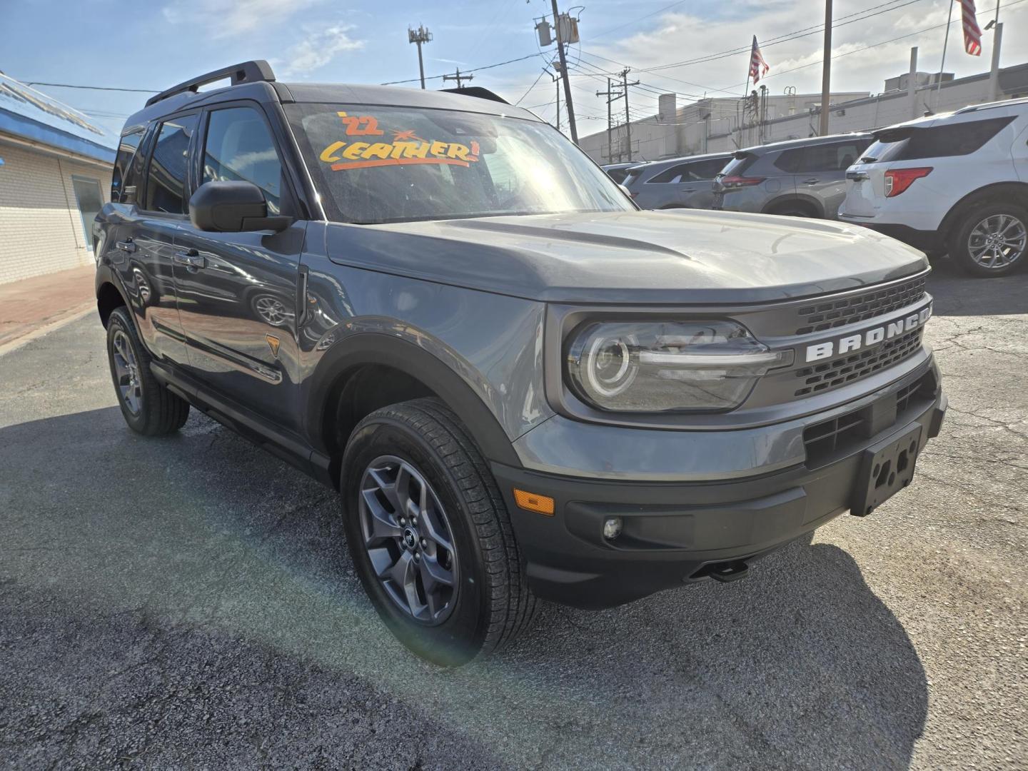 2022 Gray /brown Ford Bronco Sport Badlands (3FMCR9D99NR) with an 2.0L L4 DOHC 16V engine, 8A transmission, located at 1842 Wirt Road, Houston, TX, 77055, (713) 973-3903, 29.805330, -95.484787 - Photo#6