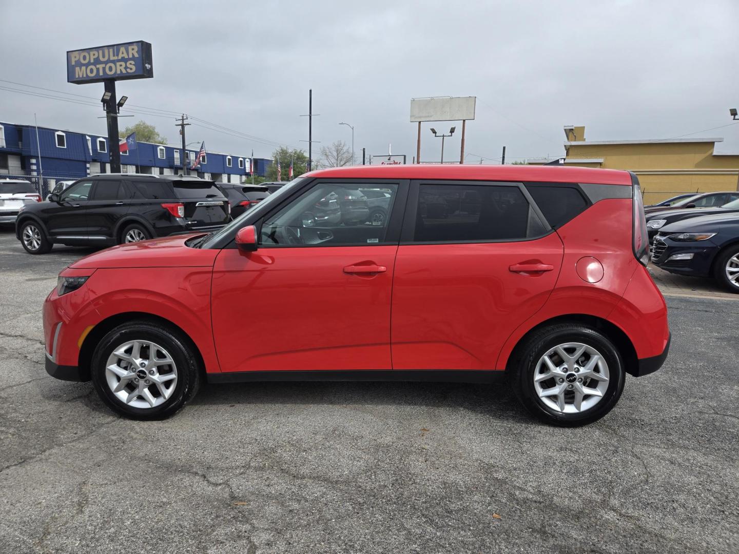 2024 Red /Black Kia Soul LX CVT (KNDJ23AU5R7) with an 2.0L L4 DOHC 16V engine, CVT transmission, located at 1842 Wirt Road, Houston, TX, 77055, (713) 973-3903, 29.805330, -95.484787 - Photo#1