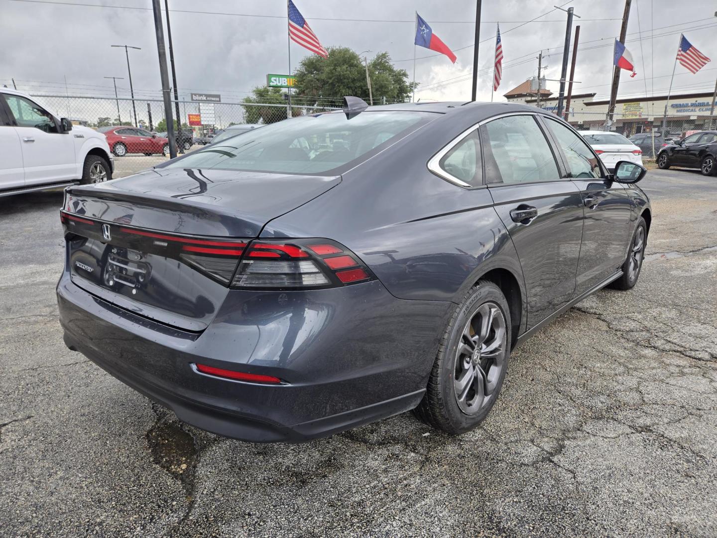 2023 Gray Honda Accord EX (1HGCY1F32PA) with an 1.5L L4 DOHC 16V TURBO engine, CVT transmission, located at 1842 Wirt Road, Houston, TX, 77055, (713) 973-3903, 29.805330, -95.484787 - Photo#6