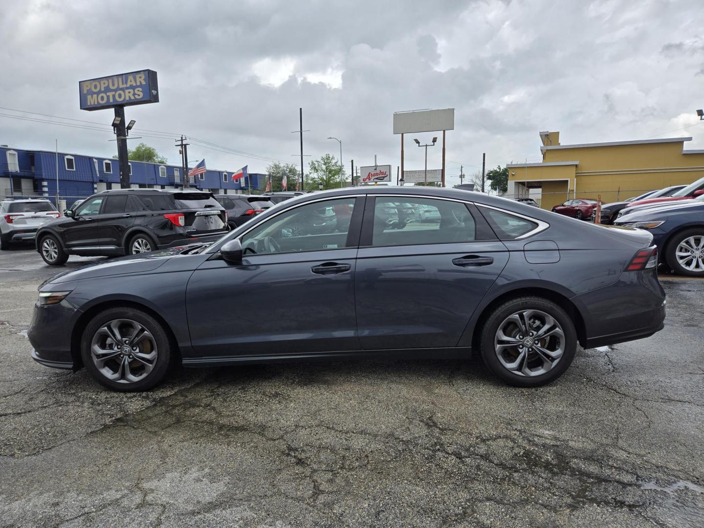 2023 Gray Honda Accord EX (1HGCY1F32PA) with an 1.5L L4 DOHC 16V TURBO engine, CVT transmission, located at 1842 Wirt Road, Houston, TX, 77055, (713) 973-3903, 29.805330, -95.484787 - Photo#1