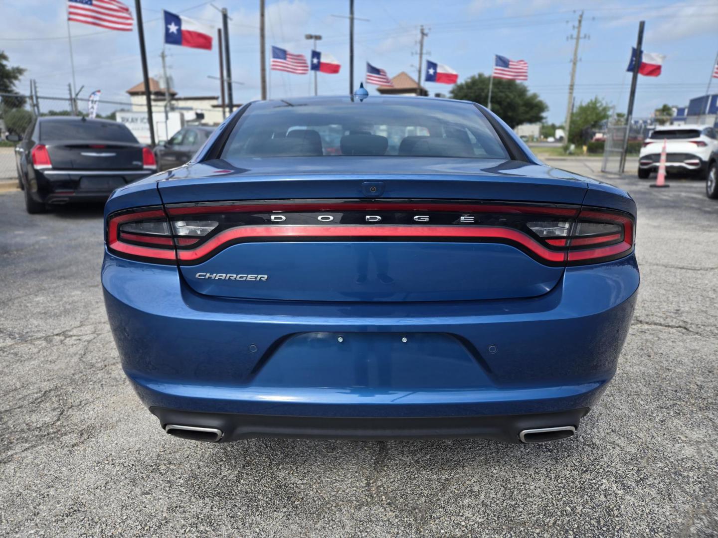 2023 BLUE Dodge Charger SXT (2C3CDXBG0PH) with an 3.6L V6 DOHC 24V engine, 8A transmission, located at 1842 Wirt Road, Houston, TX, 77055, (713) 973-3903, 29.805330, -95.484787 - Photo#3