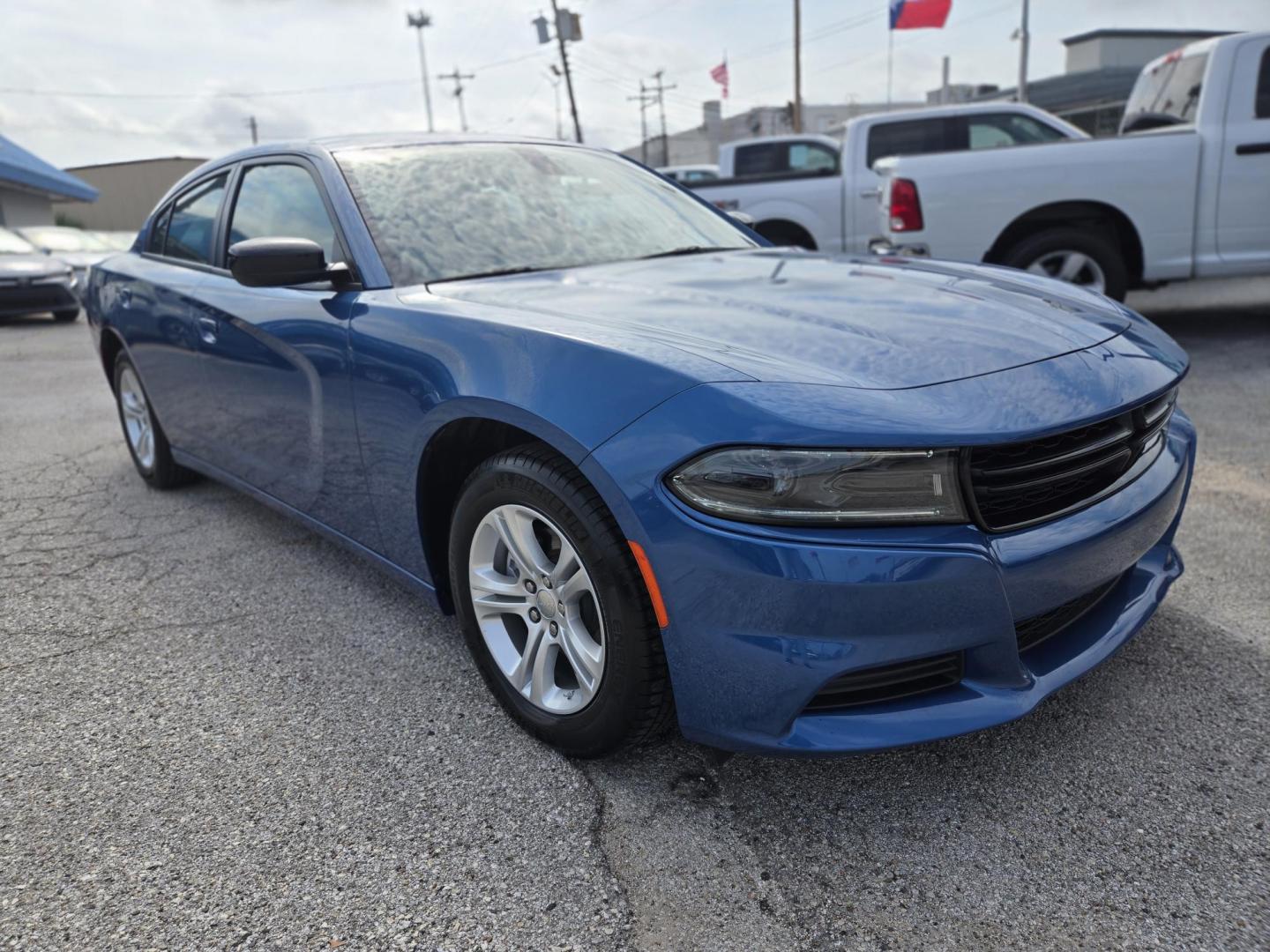 2023 BLUE Dodge Charger SXT (2C3CDXBG0PH) with an 3.6L V6 DOHC 24V engine, 8A transmission, located at 1842 Wirt Road, Houston, TX, 77055, (713) 973-3903, 29.805330, -95.484787 - Photo#6