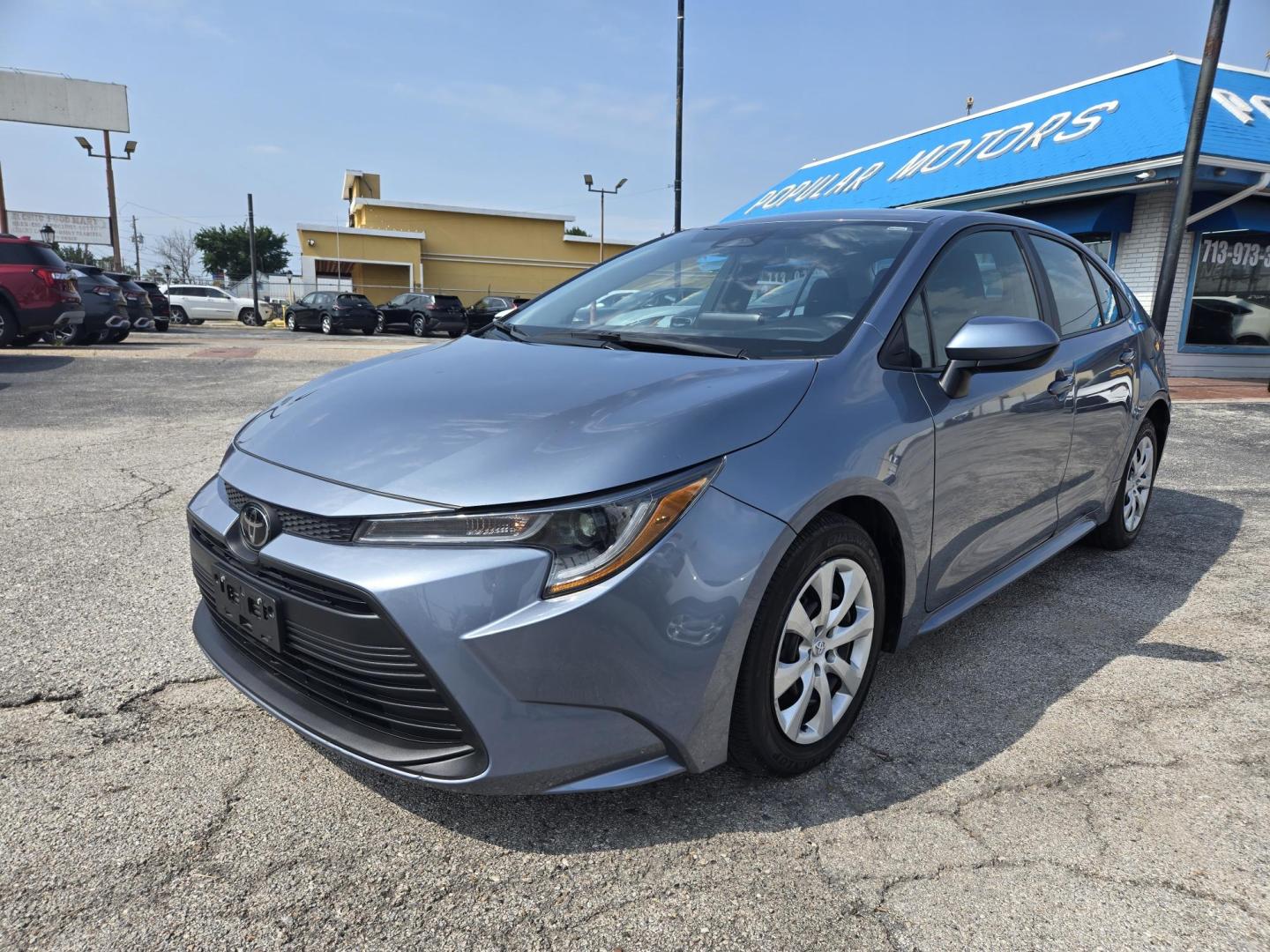 2023 Celestite /Black Toyota Corolla LE (5YFB4MDE4PP) with an 2.0L L4 DOHC 16V engine, CVT transmission, located at 1842 Wirt Road, Houston, TX, 77055, (713) 973-3903, 29.805330, -95.484787 - Photo#0
