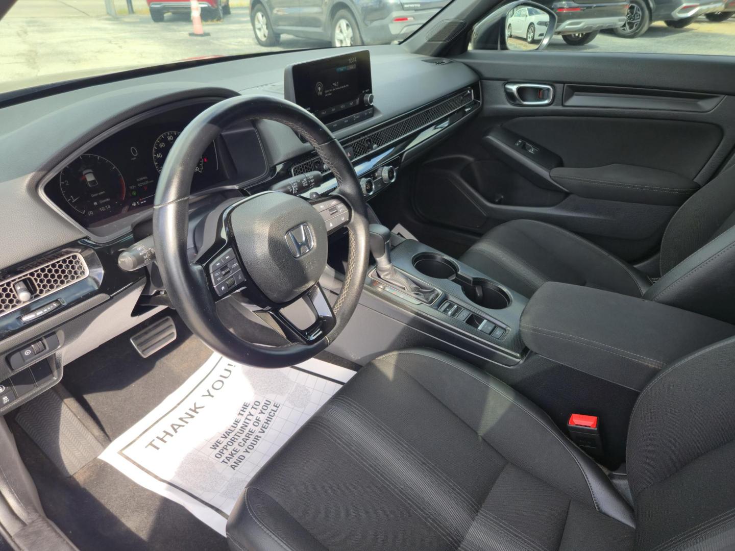 2024 Black /Black Honda Civic Sport Hatchback CVT (19XFL2H81RE) with an 2.0L L4 DOHC 16V TURBO engine, CVT transmission, located at 1842 Wirt Road, Houston, TX, 77055, (713) 973-3903, 29.805330, -95.484787 - Photo#8