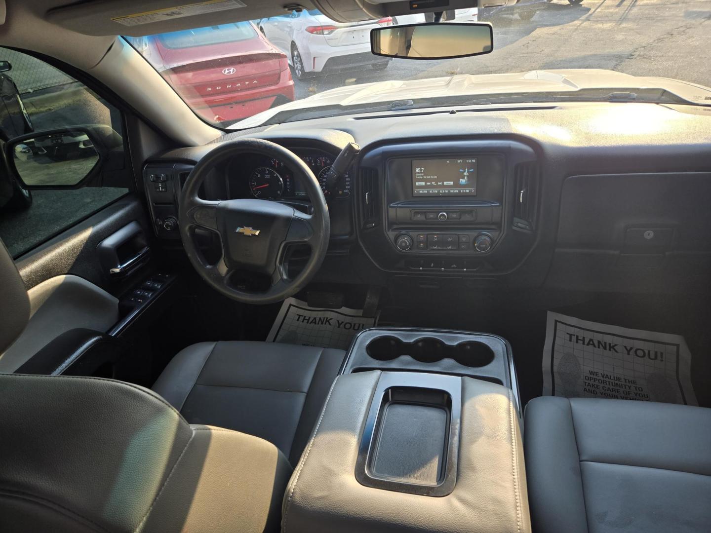 2019 Silver /Gray Chevrolet Silverado 1500 Work Truck Double Cab 4WD (2GCVKNECXK1) with an 5.3L V8 OHV 16V engine, 6A transmission, located at 1842 Wirt Road, Houston, TX, 77055, (713) 973-3903, 29.805330, -95.484787 - Photo#16