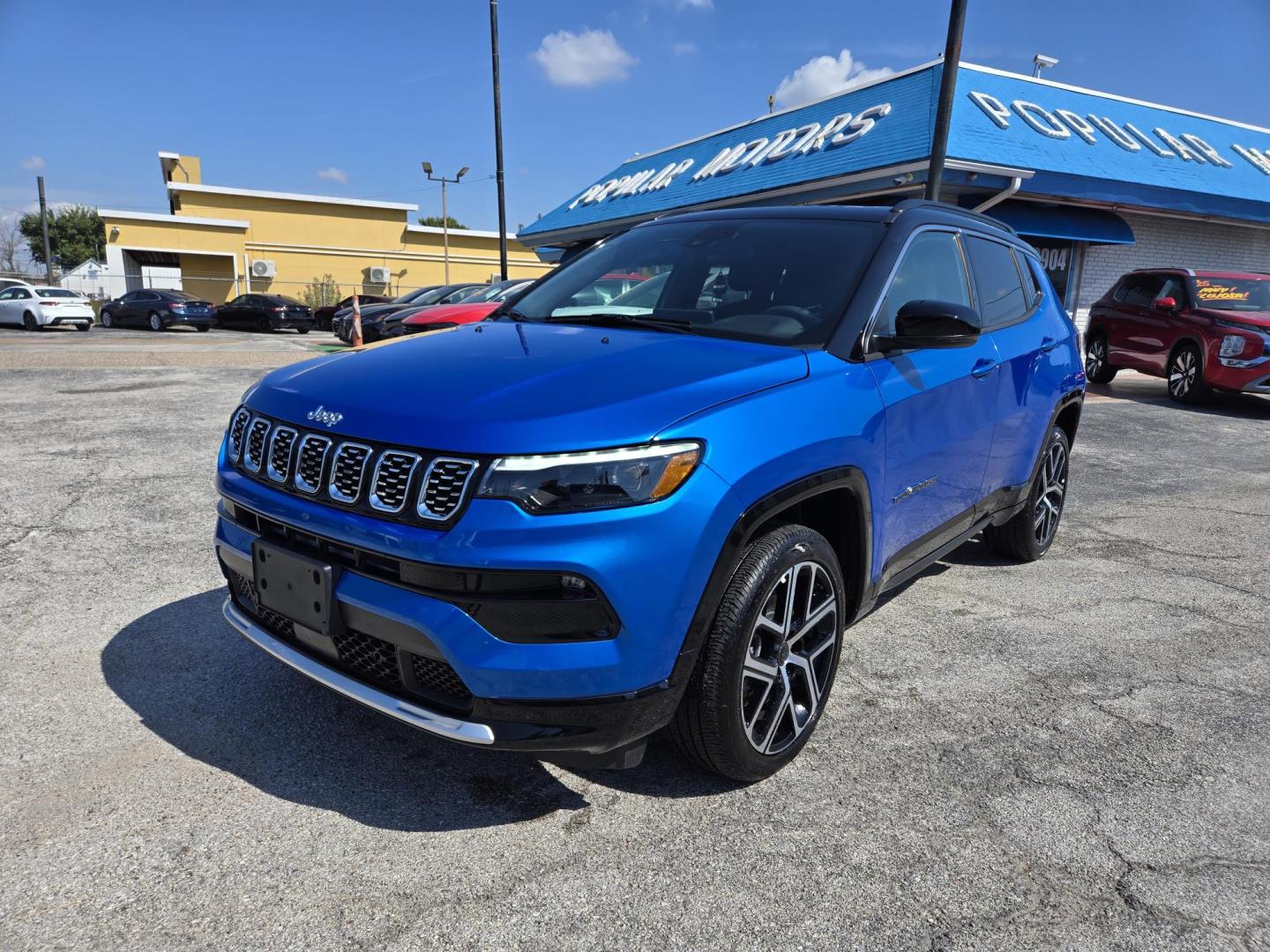 2025 BLUE /Black Jeep Compass Limited (3C4NJDCN6ST) with an 2.0L L4 DOHC 16V TURBO engine, CVT transmission, located at 1842 Wirt Road, Houston, TX, 77055, (713) 973-3903, 29.805330, -95.484787 - Photo#0