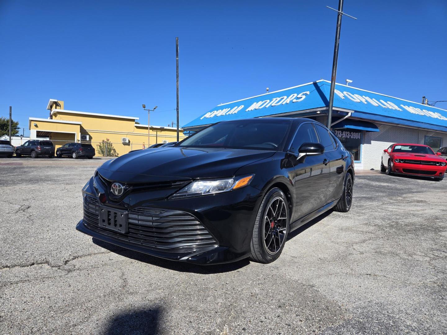 2020 Black /Black Toyota Camry LE (4T1C11AK2LU) with an 2.5L L4 DOHC 16V engine, 8A transmission, located at 1842 Wirt Road, Houston, TX, 77055, (713) 973-3903, 29.805330, -95.484787 - Photo#0