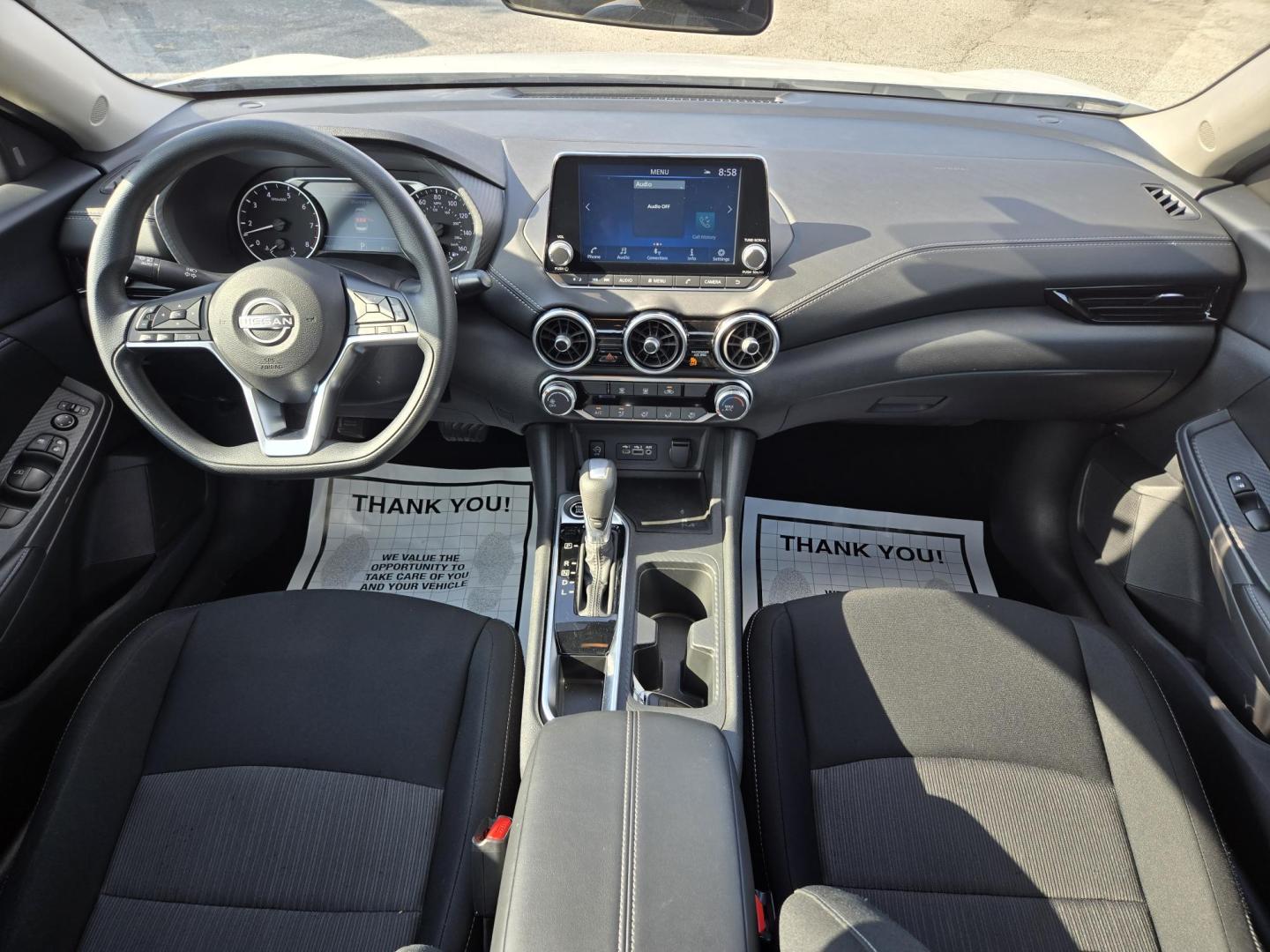 2025 White /Black Nissan Sentra SV (3N1AB8CV0SY) with an 1.8L L4 SFI DOHC 16V engine, CVT transmission, located at 1842 Wirt Road, Houston, TX, 77055, (713) 973-3903, 29.805330, -95.484787 - Photo#16