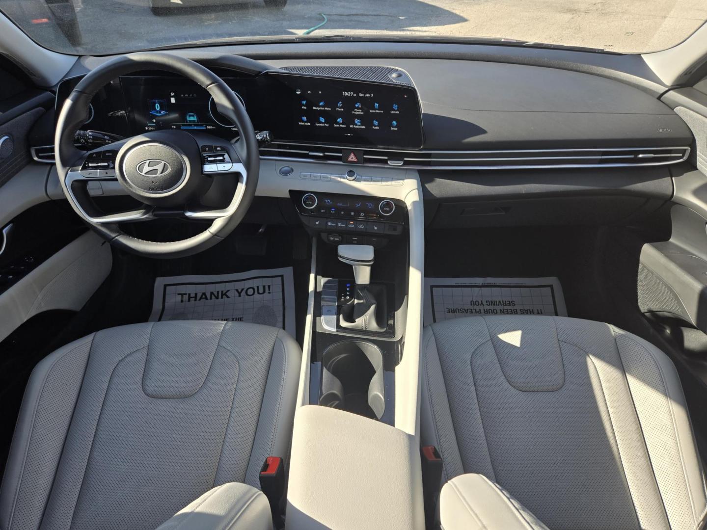 2025 Black /BEIGE Hyundai Elantra Limited (KMHLP4DG1SU) with an 2.0L L4 DOHC 16V engine, 6A transmission, located at 1842 Wirt Road, Houston, TX, 77055, (713) 973-3903, 29.805330, -95.484787 - Photo#17